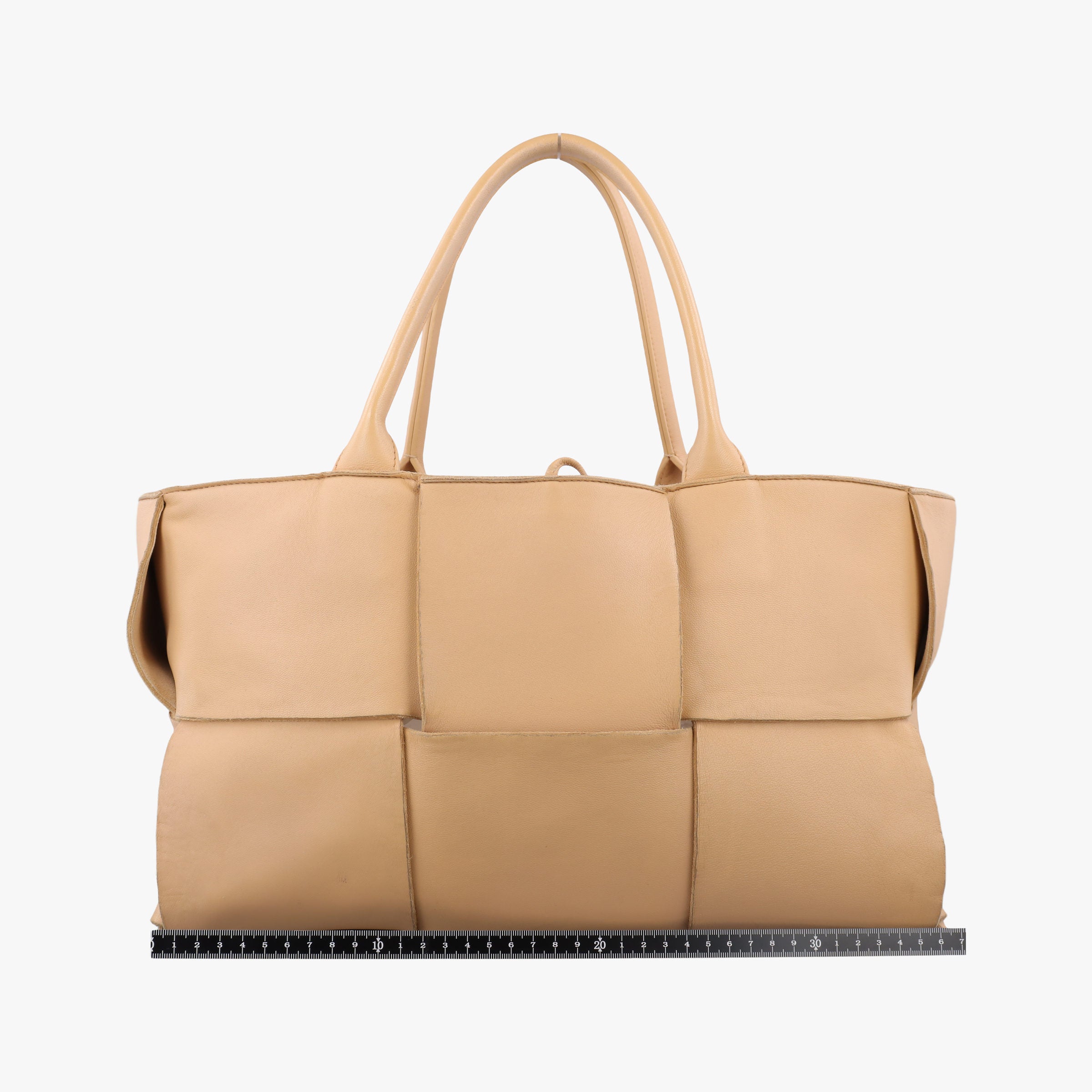 Pre-owned Bottega Veneta THE ARCO Tote Camel lambskin  handbag | stylenewstar