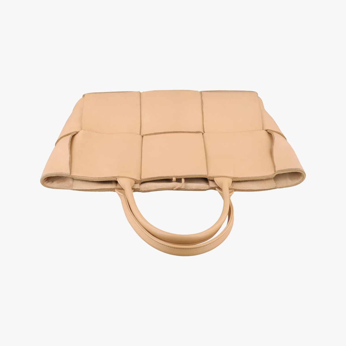 Pre-owned Bottega Veneta THE ARCO Tote Camel lambskin  handbag | stylenewstar