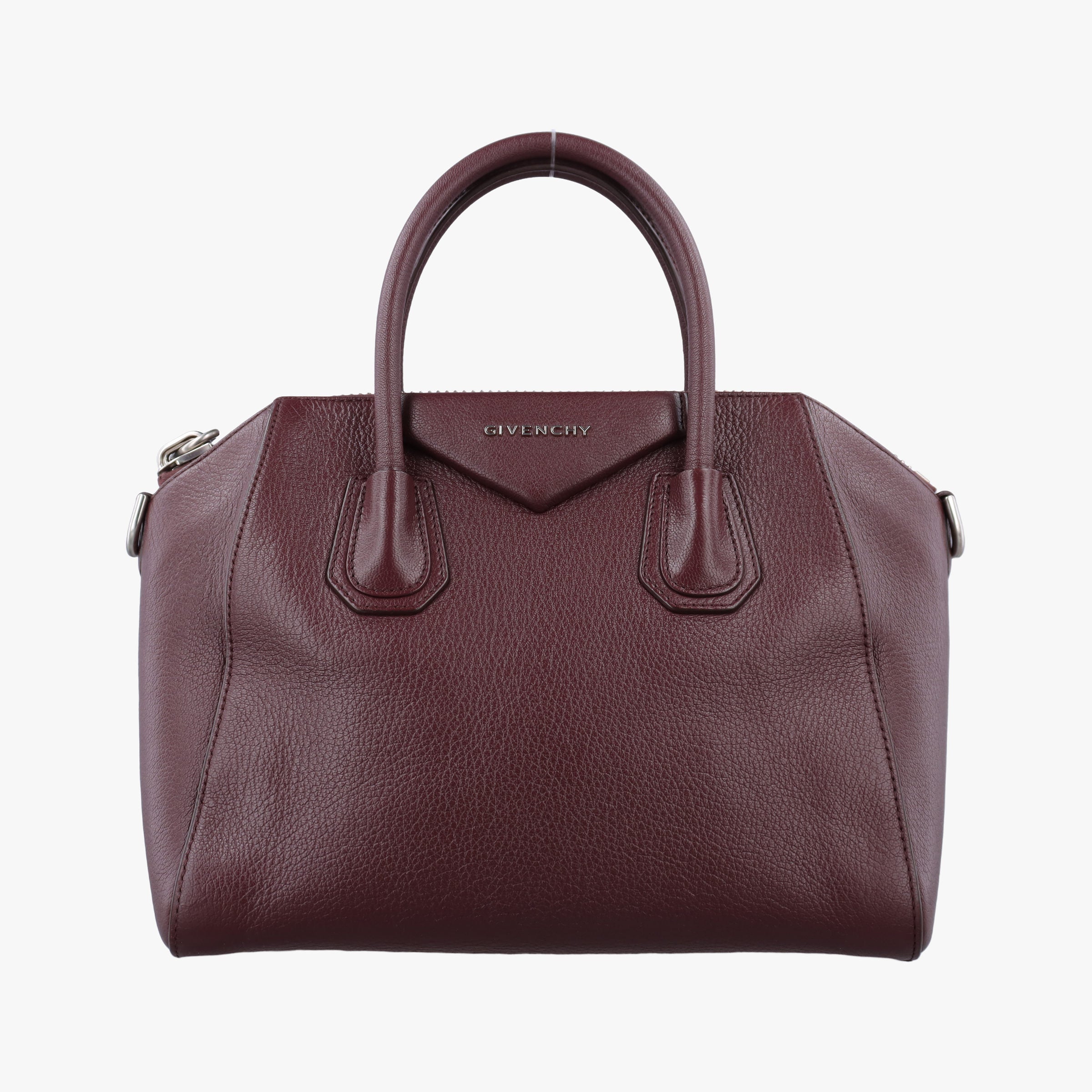 Secondhand Givenchy Antigona Burgundy Leather  handbag | stylenewstar