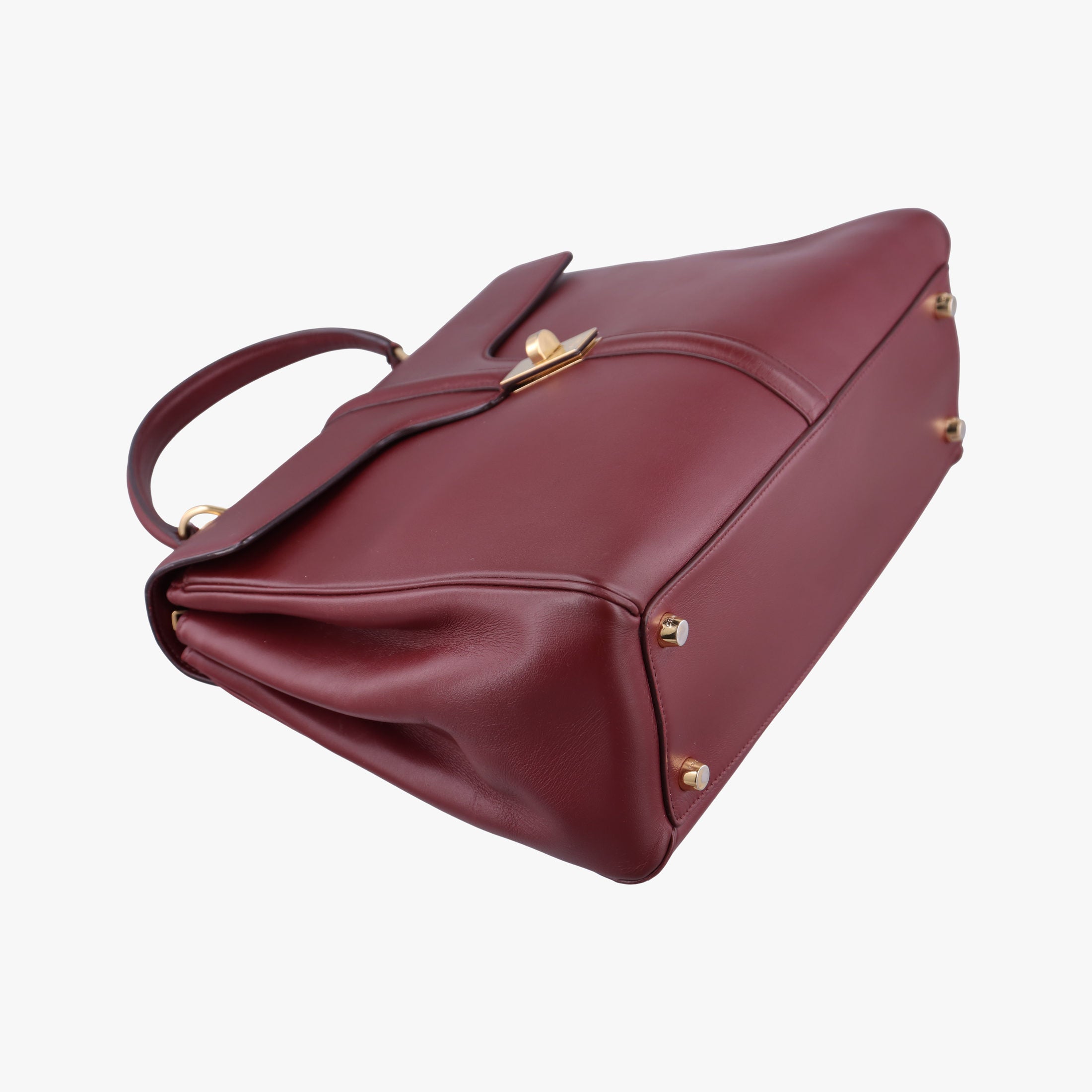 Pre-owned Celine 16 Bag Burgundy Calfskin  shoulderbag | stylenewstar