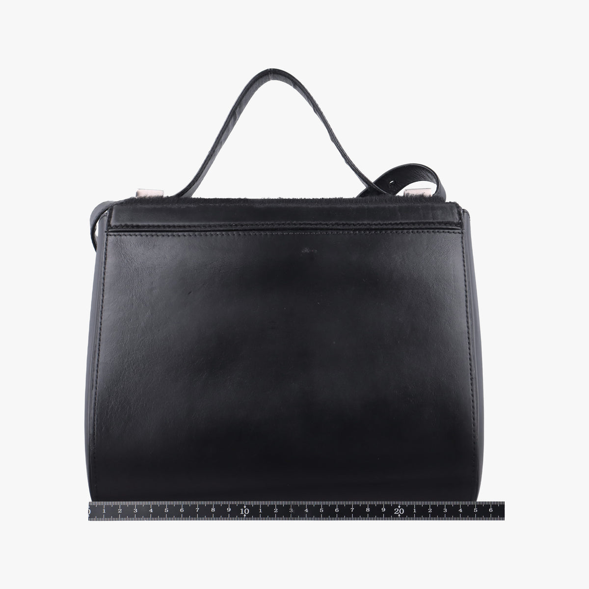 Pre-owned Givenchy Pandora Box Black Leather × Ponyhair  shoulderbag | stylenewstar