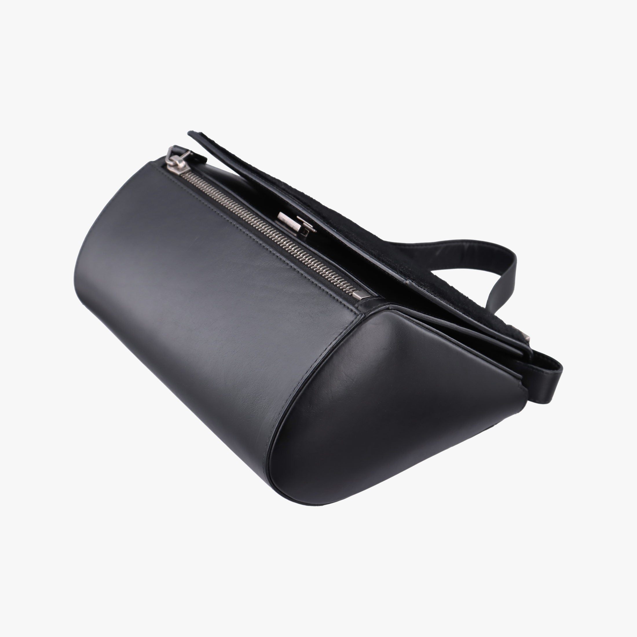 Pre-owned Givenchy Pandora Box Black Leather × Ponyhair  shoulderbag | stylenewstar