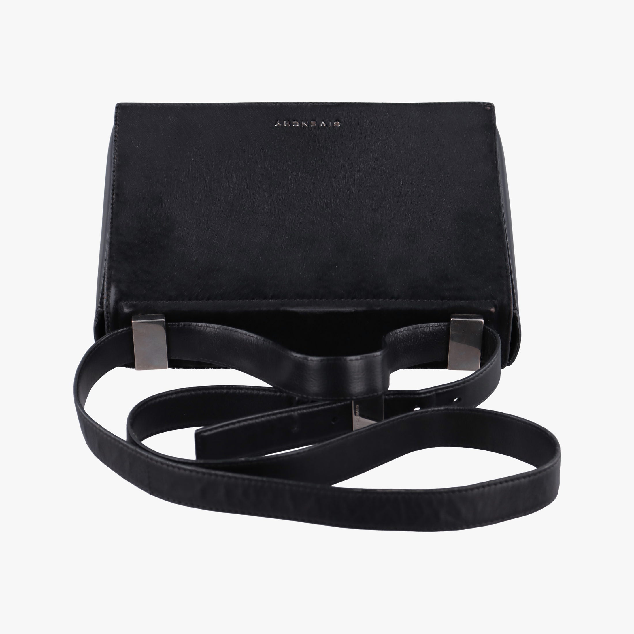 Pre-owned Givenchy Pandora Box Black Leather × Ponyhair  shoulderbag | stylenewstar