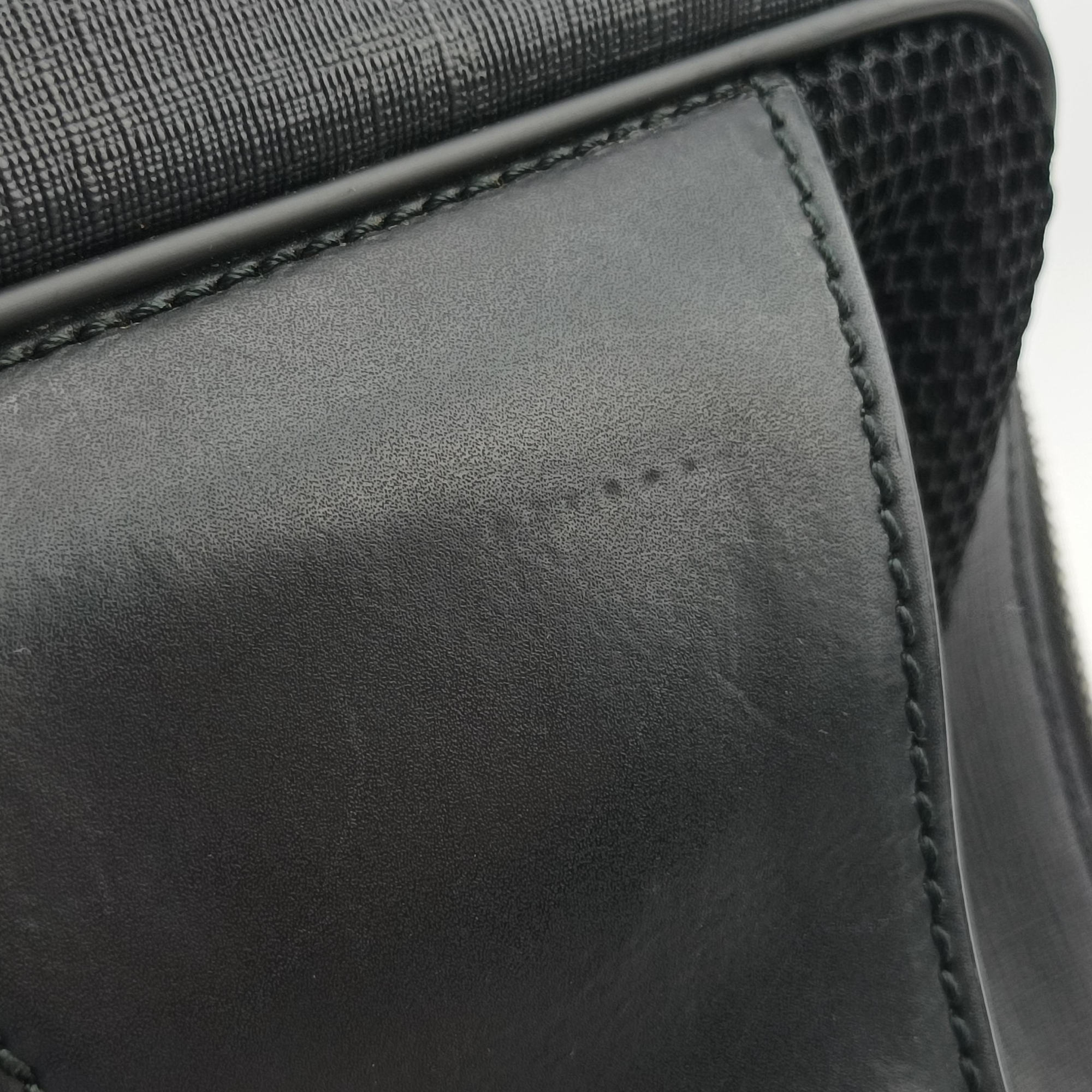 Secondhand Gucci GG Supreme Navy x Black PVC coated canvas 478325 bum bag/waist bag | stylenewstar