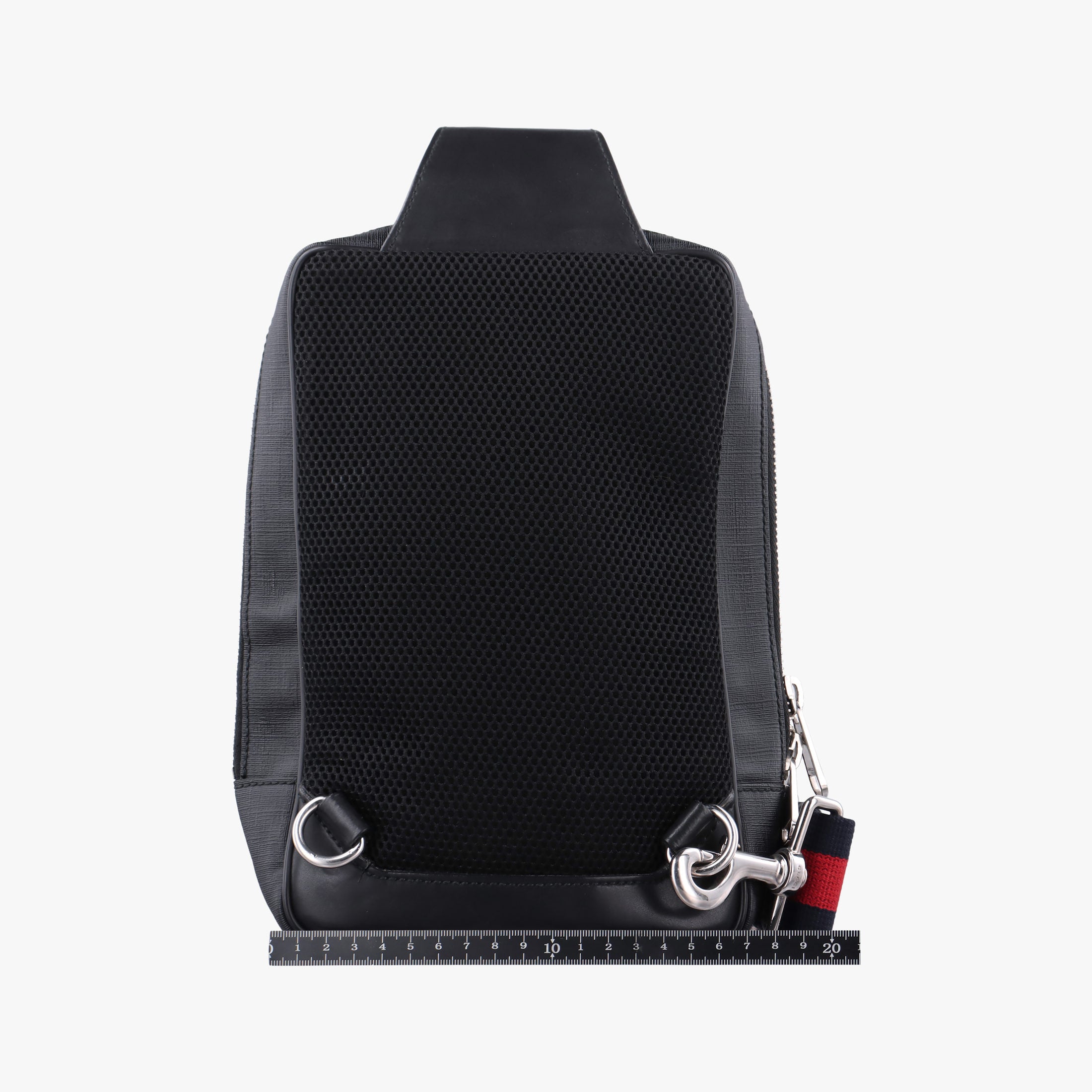 Secondhand Gucci GG Supreme Navy x Black PVC coated canvas 478325 bum bag/waist bag | stylenewstar