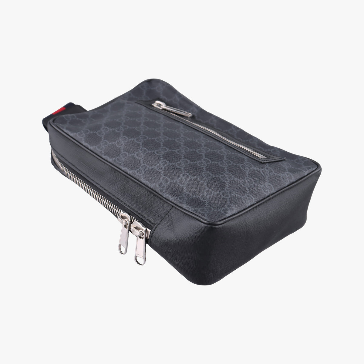 Secondhand Gucci GG Supreme Navy x Black PVC coated canvas 478325 bum bag/waist bag | stylenewstar