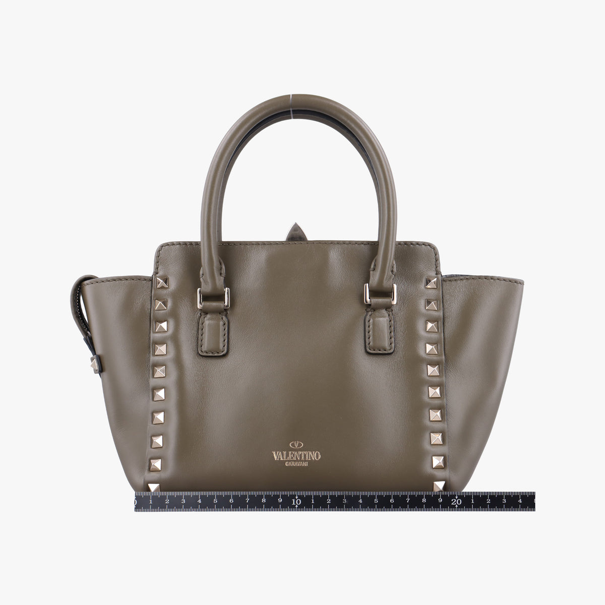 Pre-owned Valentino Rockstud Green Leather  shoulderbag | stylenewstar
