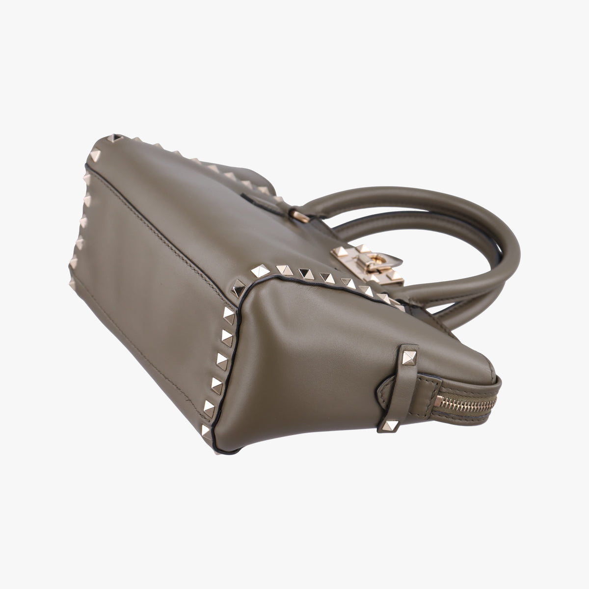 Pre-owned Valentino Rockstud Green Leather  shoulderbag | stylenewstar
