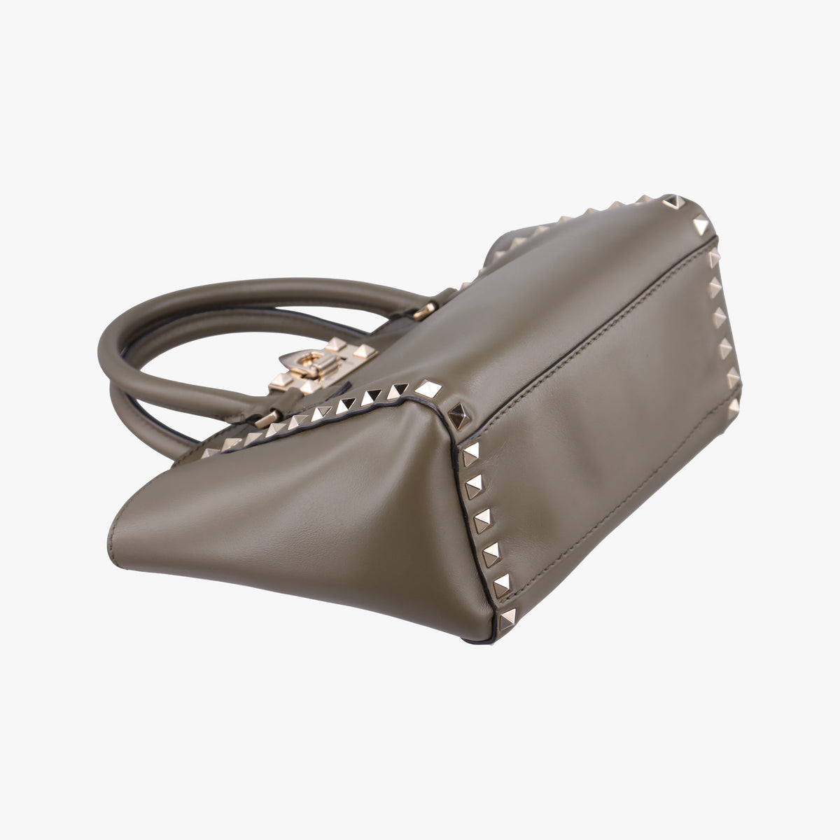 Pre-owned Valentino Rockstud Green Leather  shoulderbag | stylenewstar