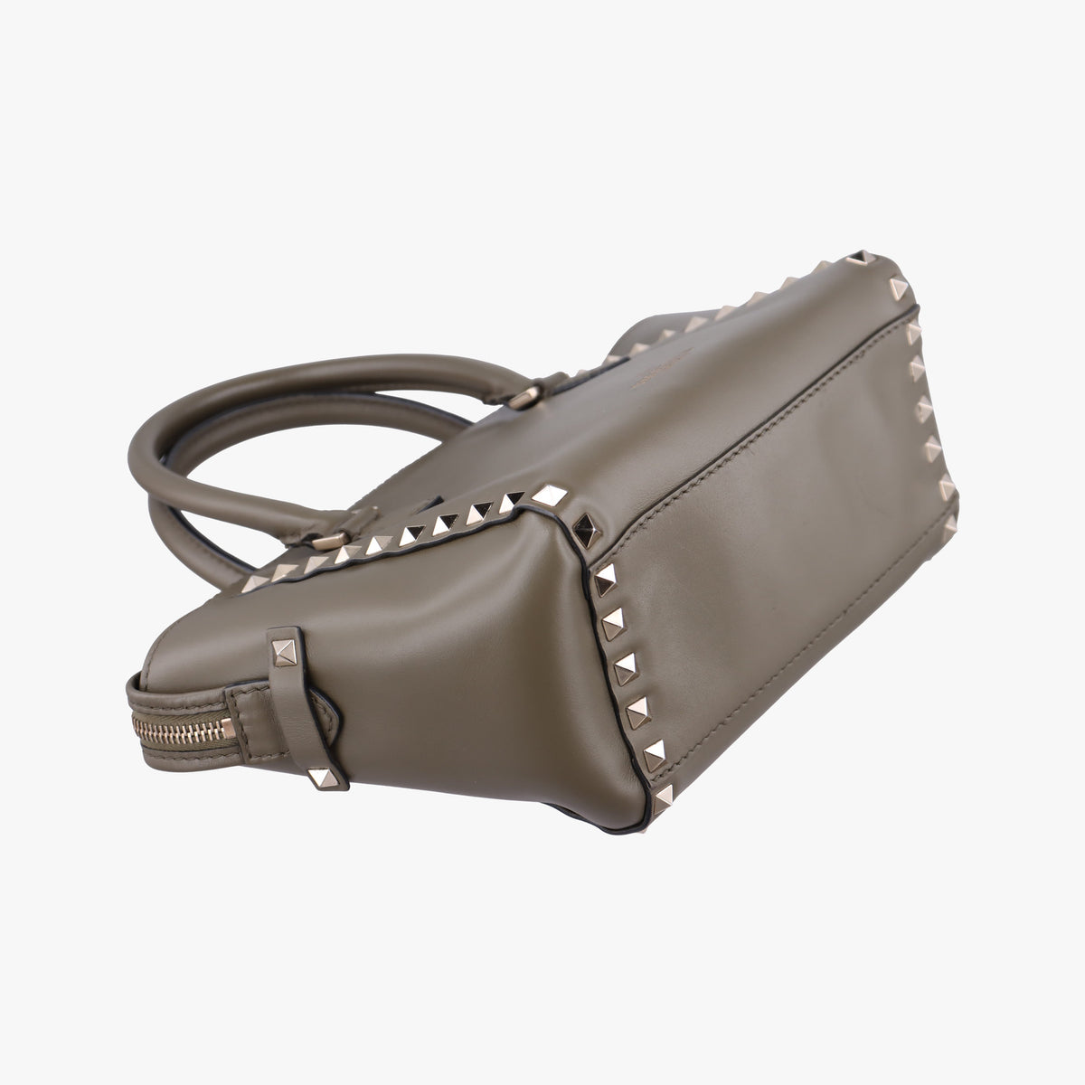 Pre-owned Valentino Rockstud Green Leather  shoulderbag | stylenewstar
