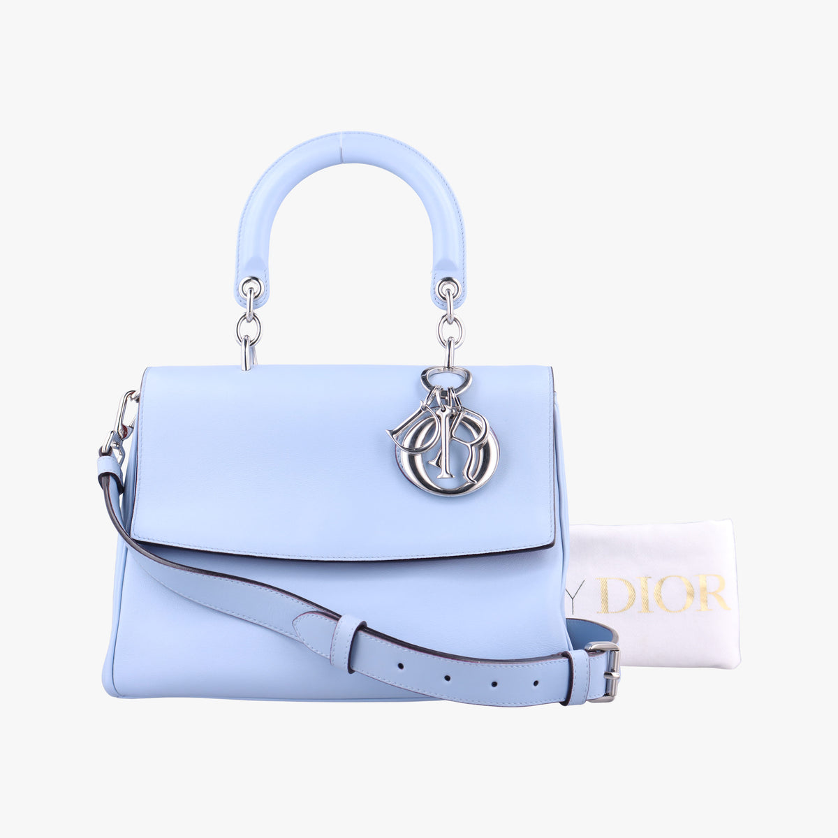 Pre-owned Christian Dior Be Dior Blue Leather  shoulderbag | stylenewstar