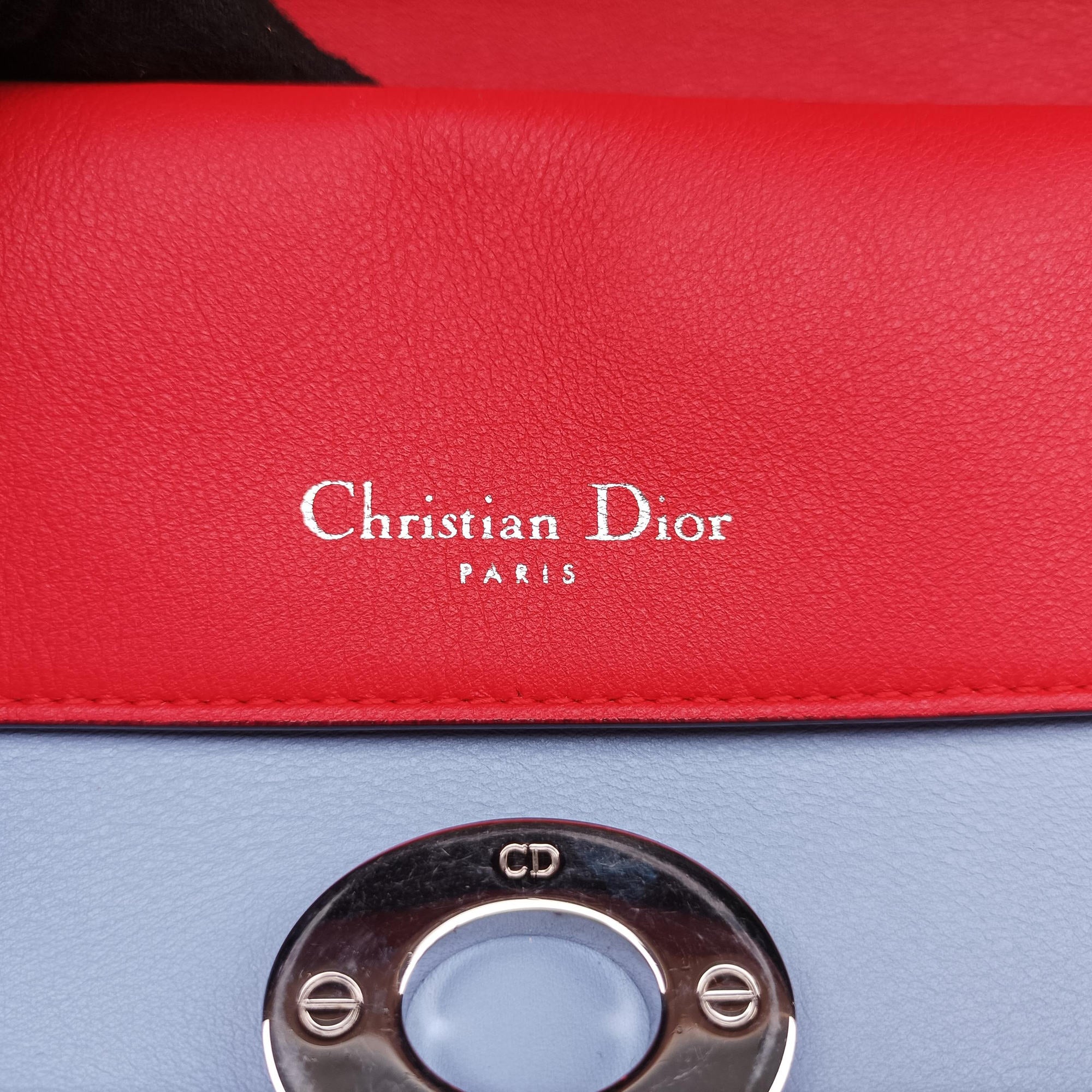 Pre-owned Christian Dior Be Dior Blue Leather  shoulderbag | stylenewstar