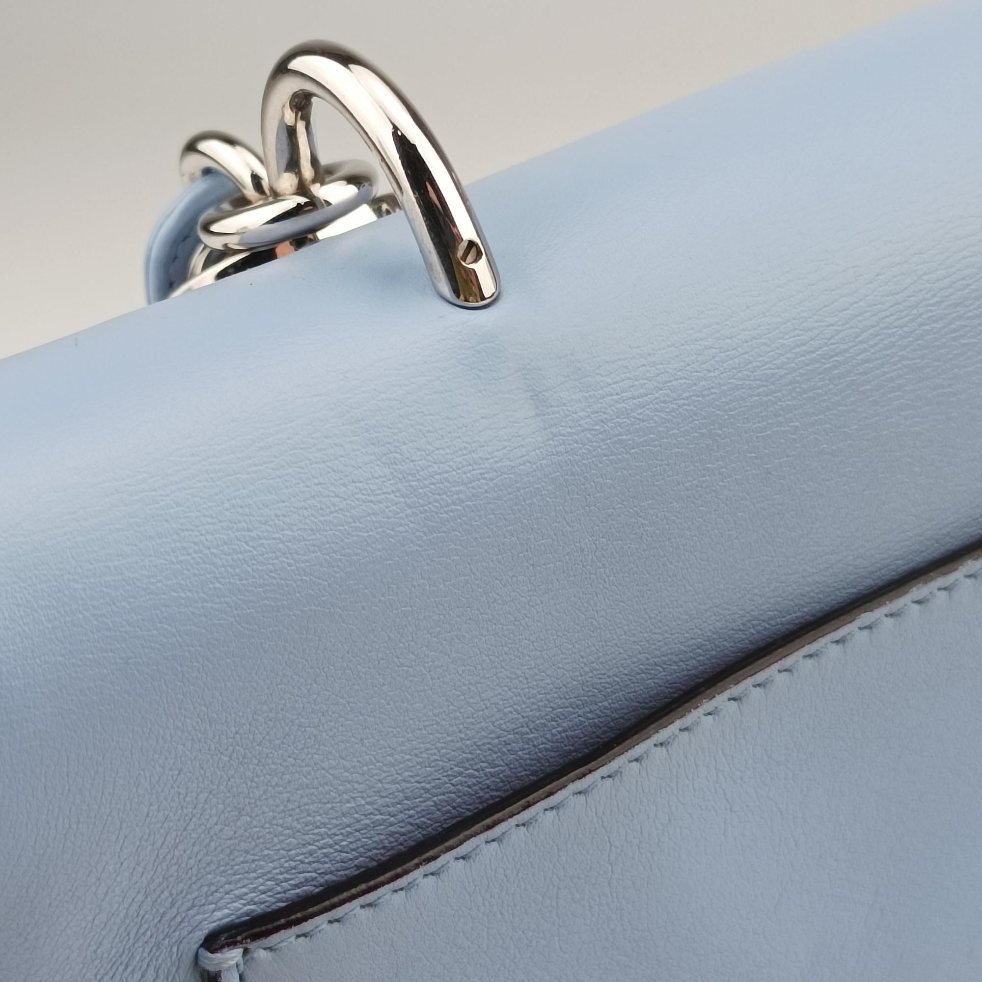 Pre-owned Christian Dior Be Dior Blue Leather  shoulderbag | stylenewstar