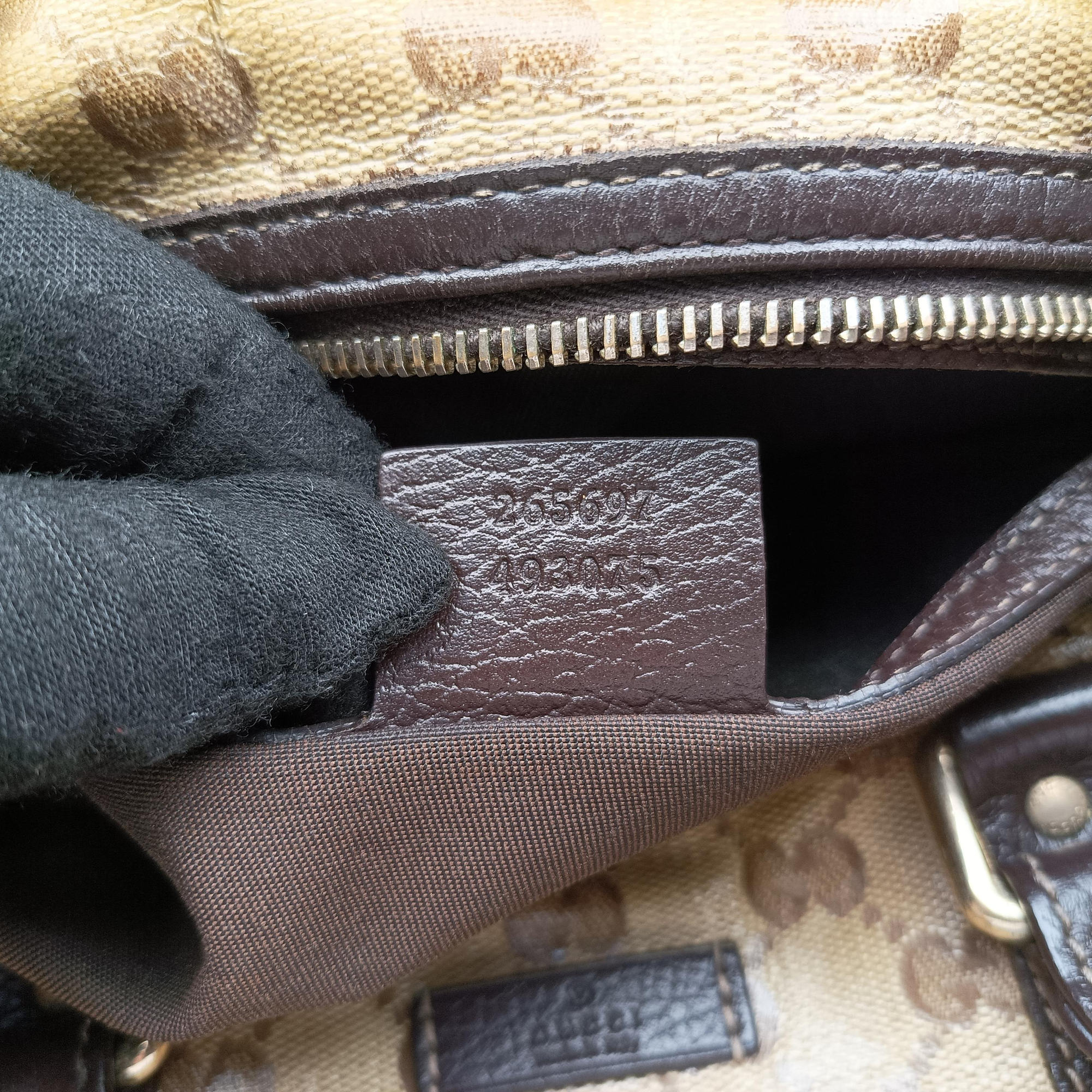 Secondhand Gucci Joy Guccissima Brown PVC coated canvas 265697 handbag | stylenewstar