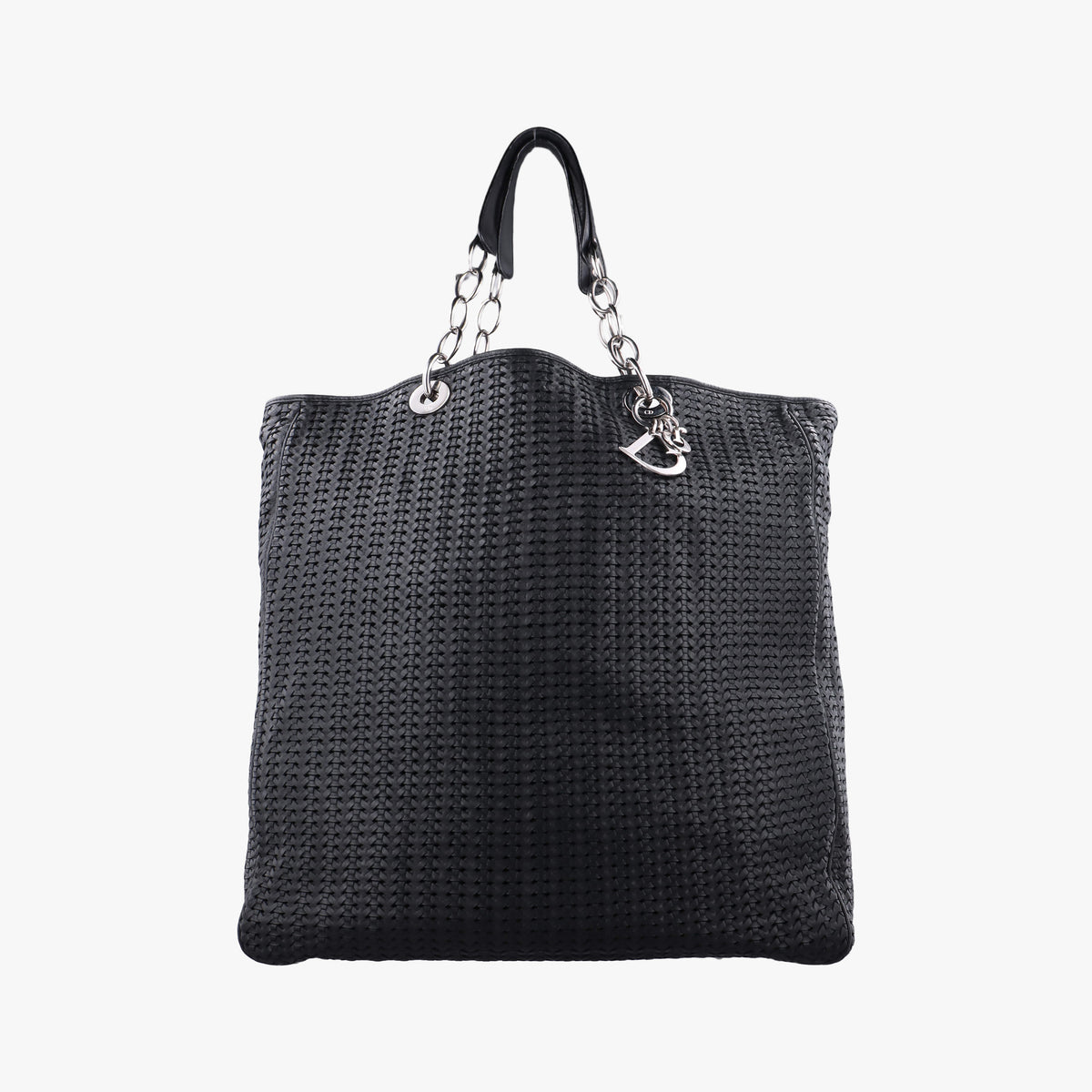 Secondhand Christian Dior Soft Lady Dior Intrecciato Tote Black lambskin  shoulderbag | stylenewstar