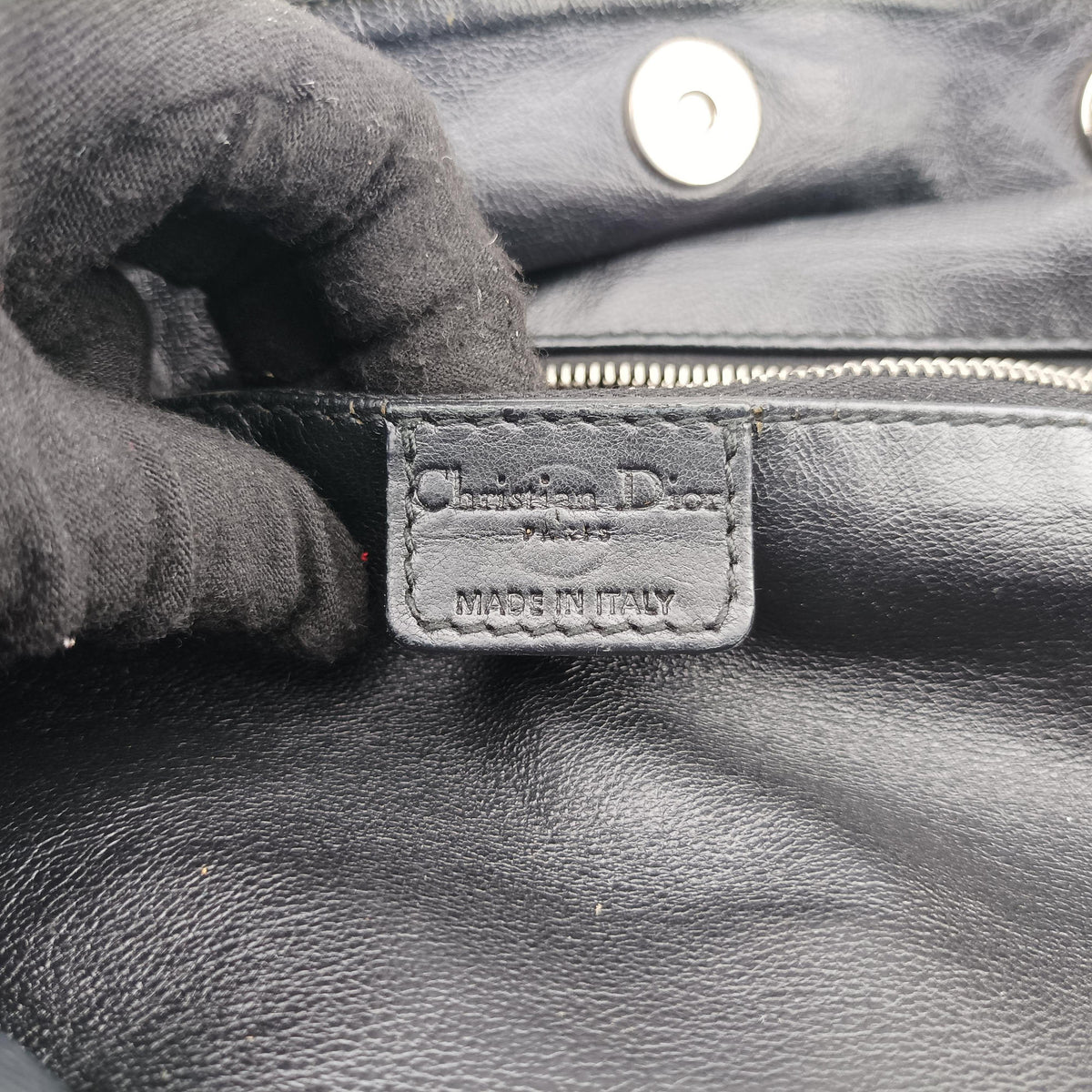 Secondhand Christian Dior Soft Lady Dior Intrecciato Tote Black lambskin  shoulderbag | stylenewstar