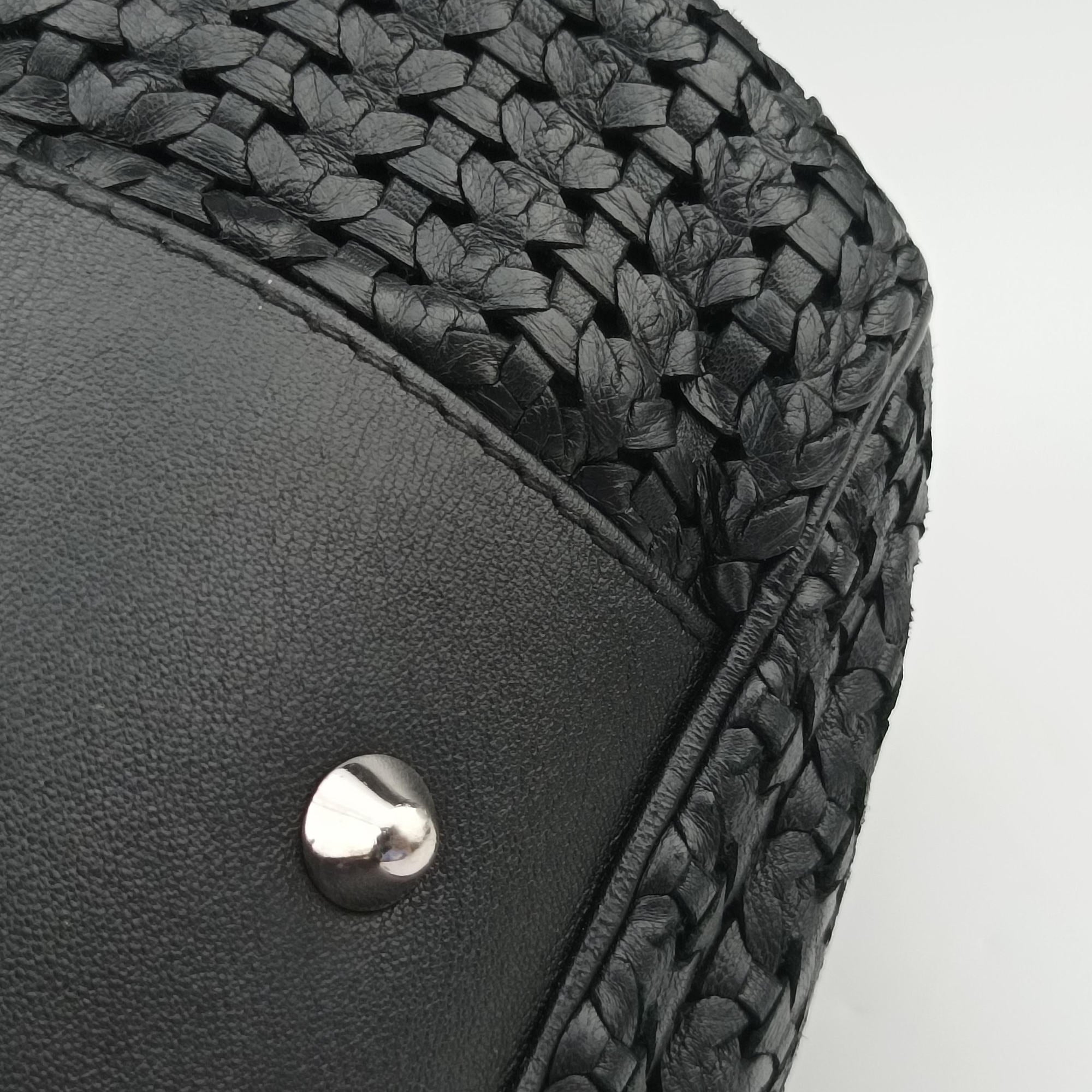 Secondhand Christian Dior Soft Lady Dior Intrecciato Tote Black lambskin  shoulderbag | stylenewstar