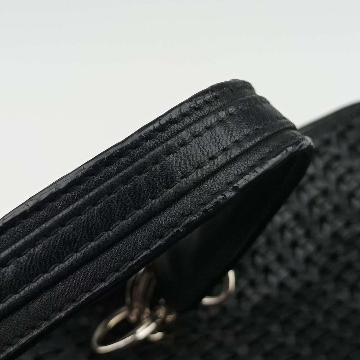Secondhand Christian Dior Soft Lady Dior Intrecciato Tote Black lambskin  shoulderbag | stylenewstar