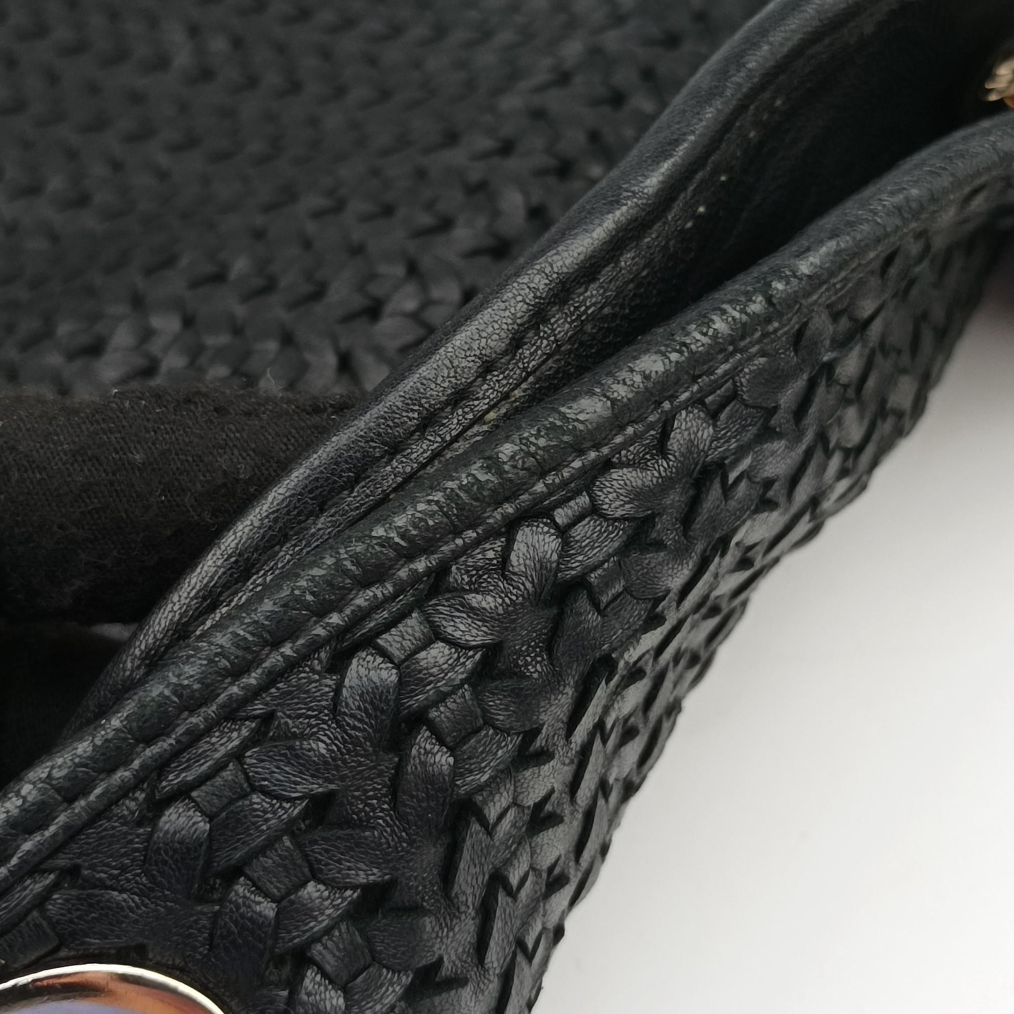 Secondhand Christian Dior Soft Lady Dior Intrecciato Tote Black lambskin  shoulderbag | stylenewstar
