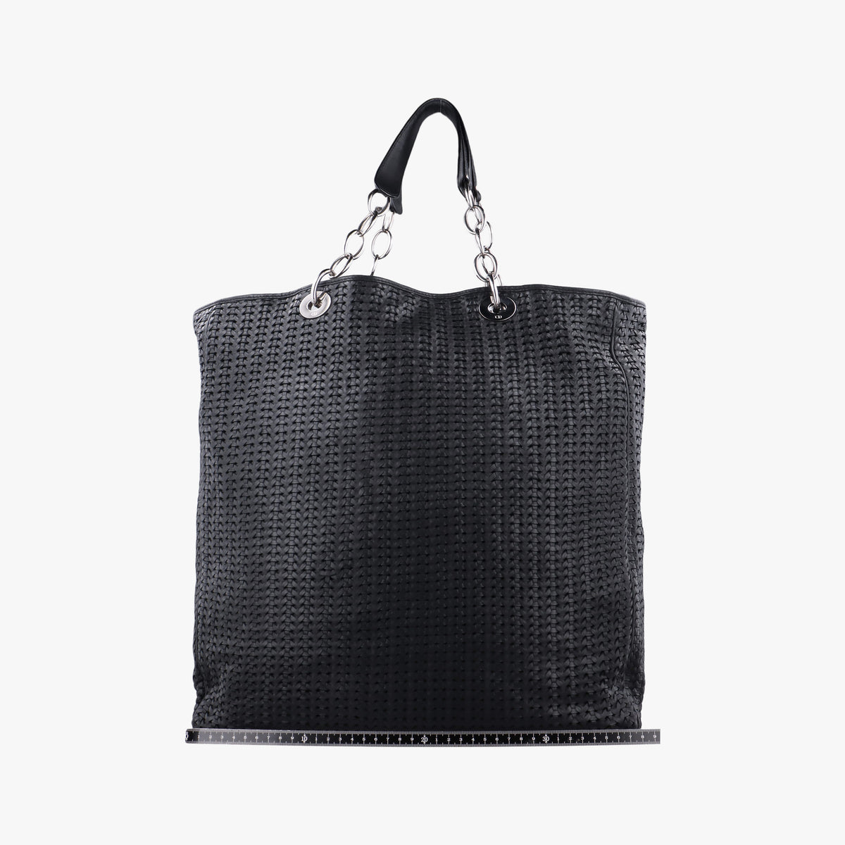 Secondhand Christian Dior Soft Lady Dior Intrecciato Tote Black lambskin  shoulderbag | stylenewstar