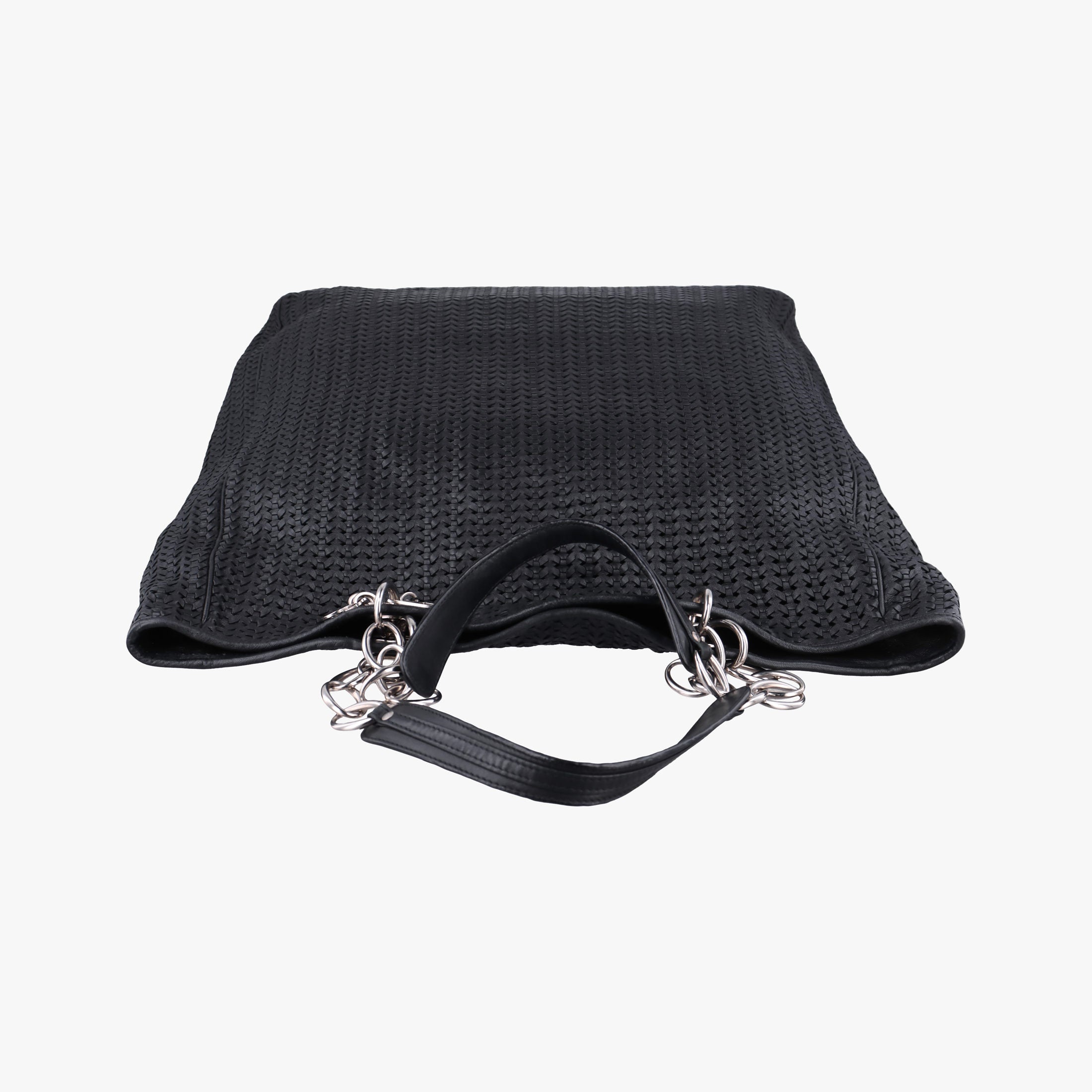 Secondhand Christian Dior Soft Lady Dior Intrecciato Tote Black lambskin  shoulderbag | stylenewstar