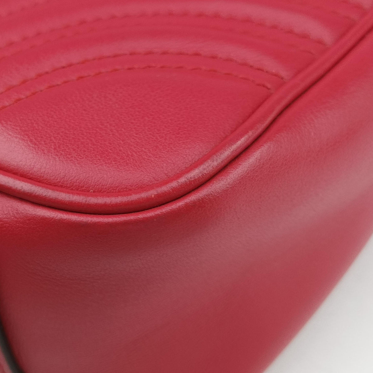 Pre-owned Gucci GG Marmont Red Leather 443497 shoulderbag | stylenewstar