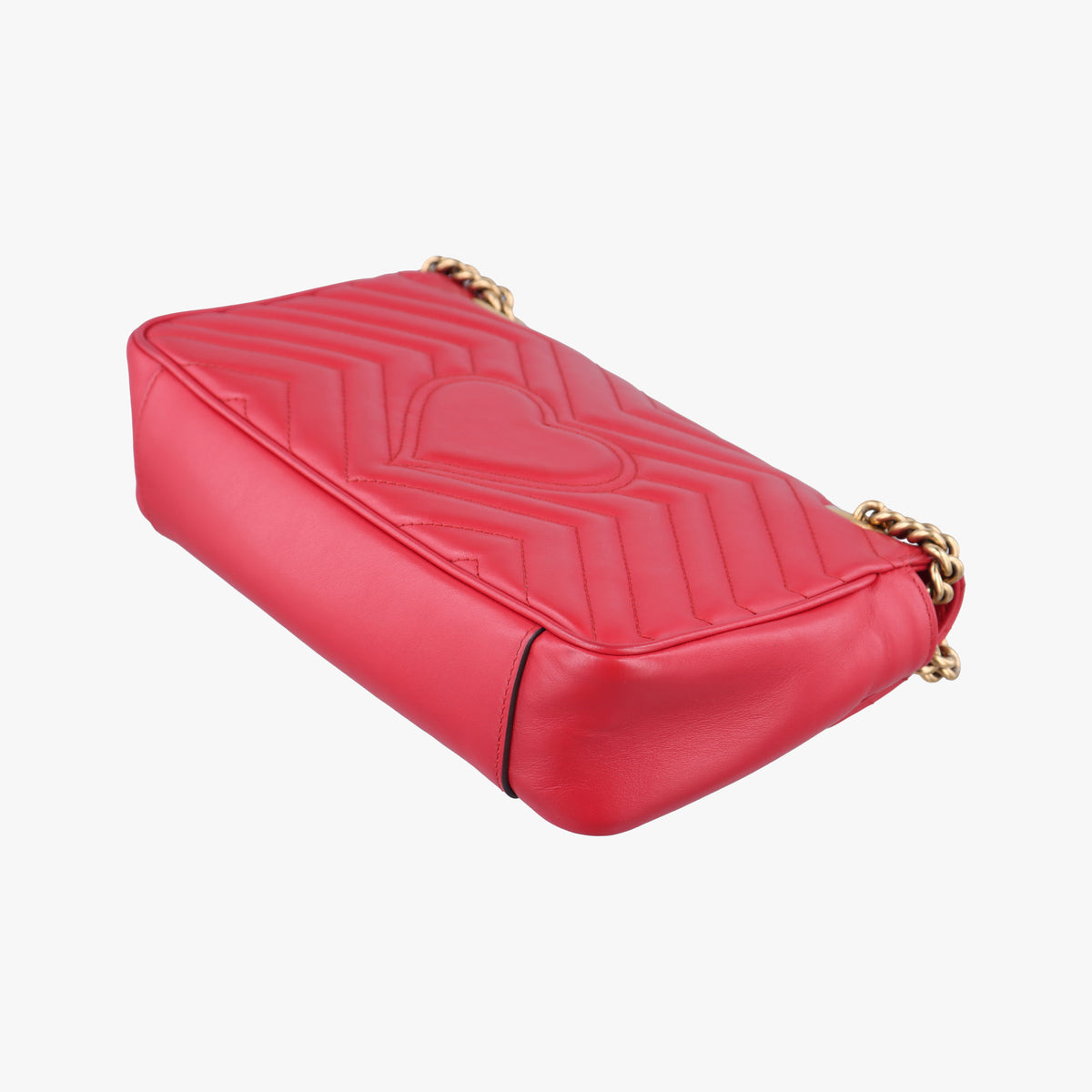 Pre-owned Gucci GG Marmont Red Leather 443497 shoulderbag | stylenewstar