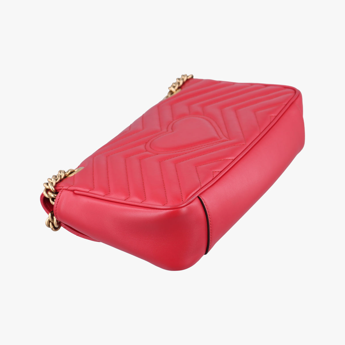 Pre-owned Gucci GG Marmont Red Leather 443497 shoulderbag | stylenewstar