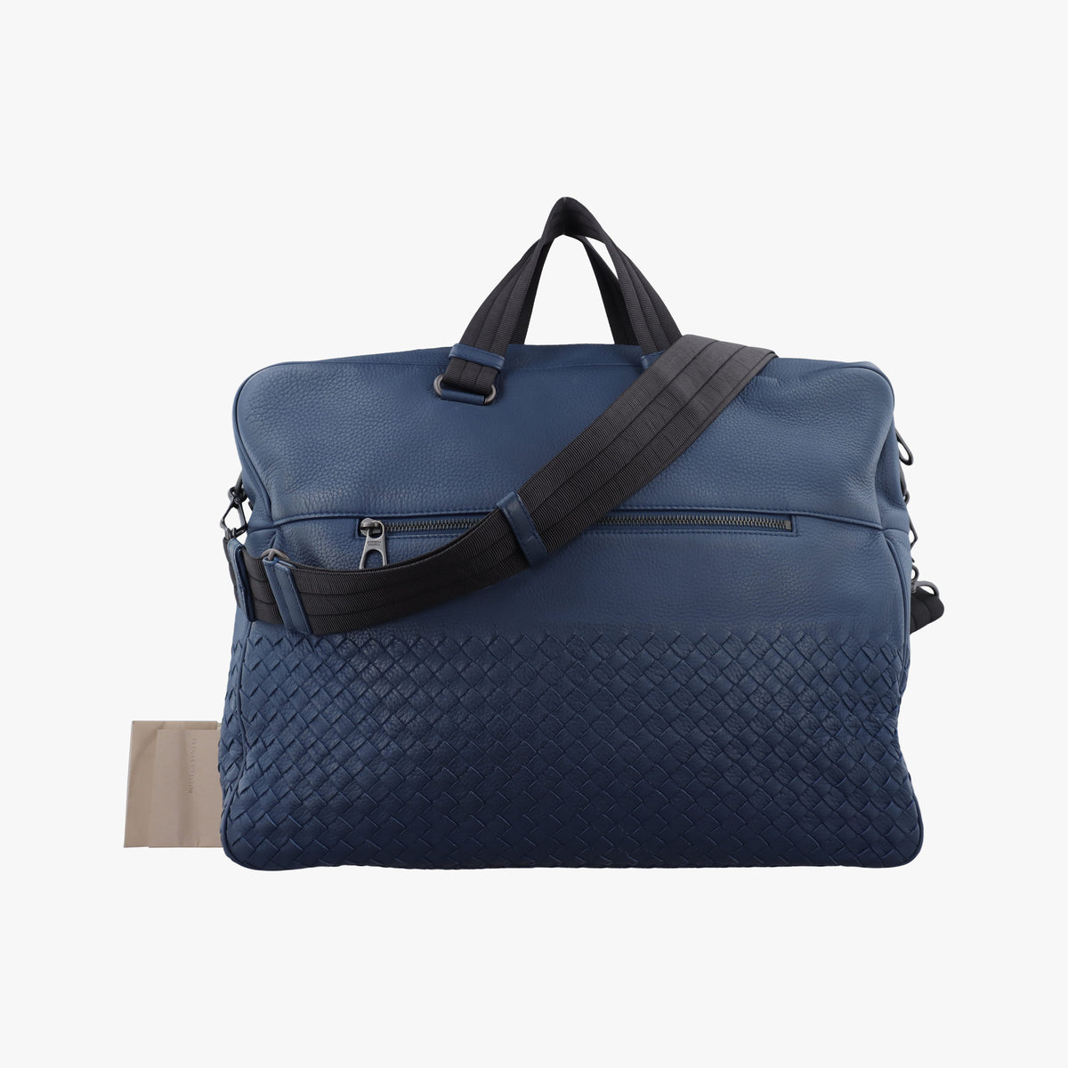 Pre-owned Bottega Veneta Intrecciato Blue lambskin  shoulderbag | stylenewstar