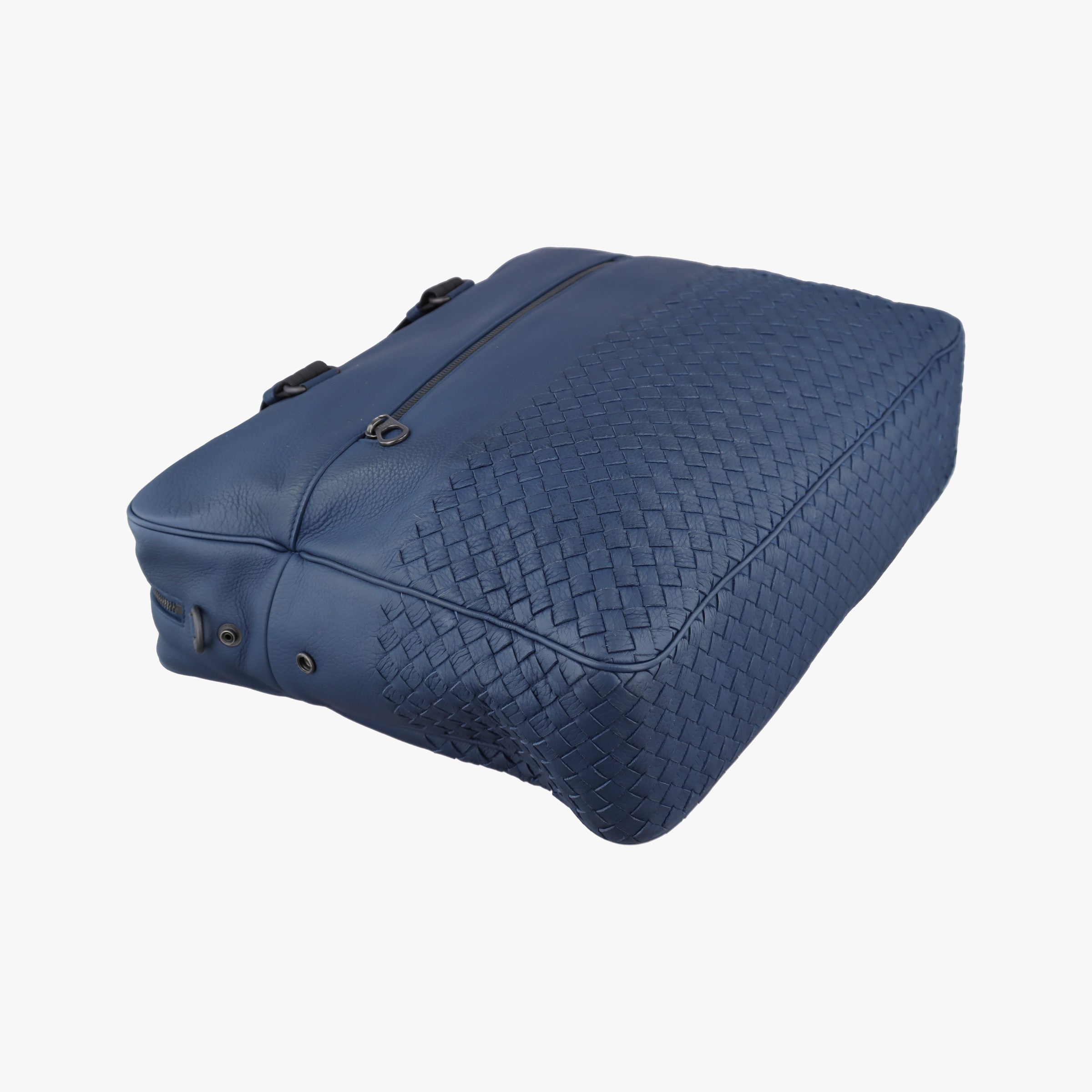 Pre-owned Bottega Veneta Intrecciato Blue lambskin  shoulderbag | stylenewstar