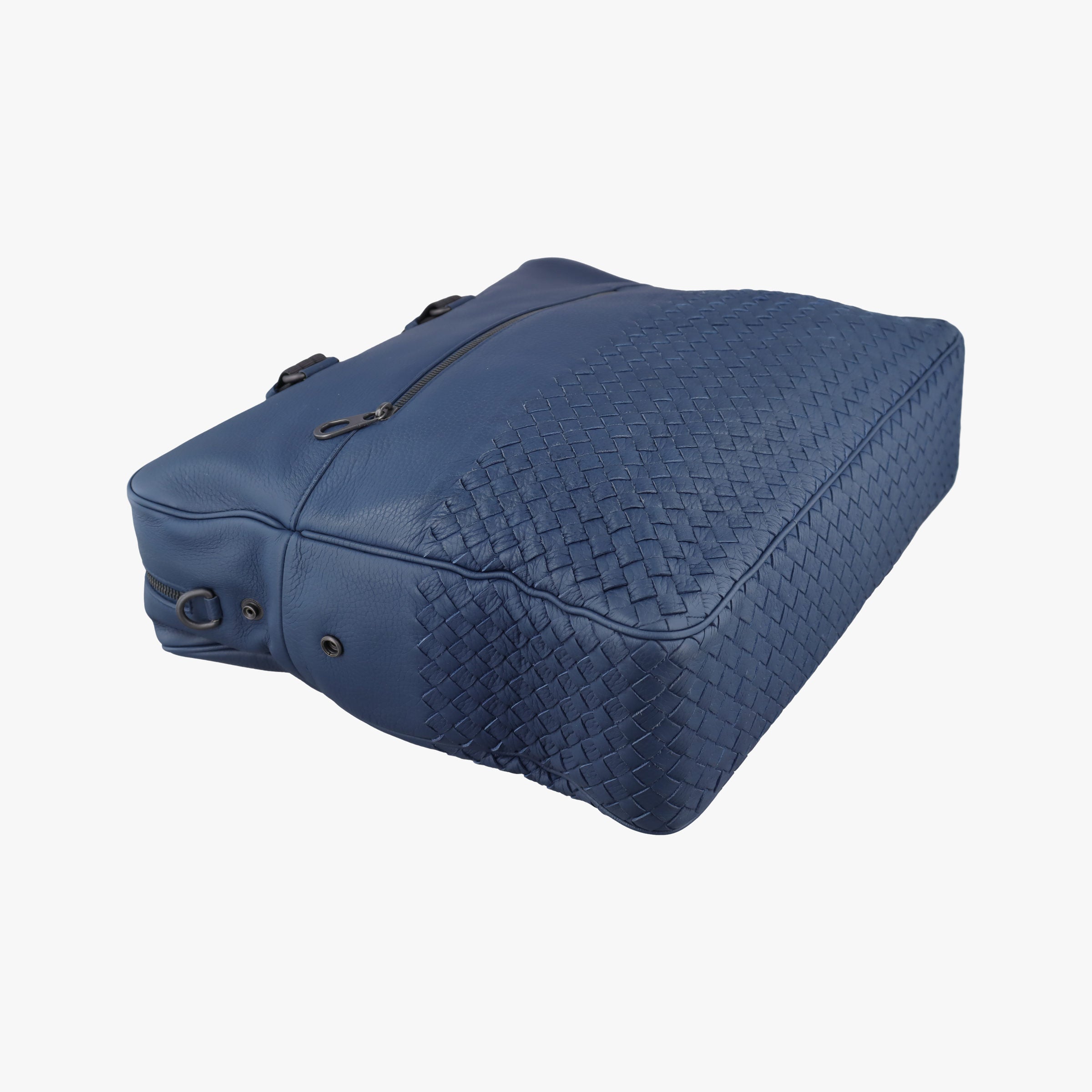 Pre-owned Bottega Veneta Intrecciato Blue lambskin  shoulderbag | stylenewstar