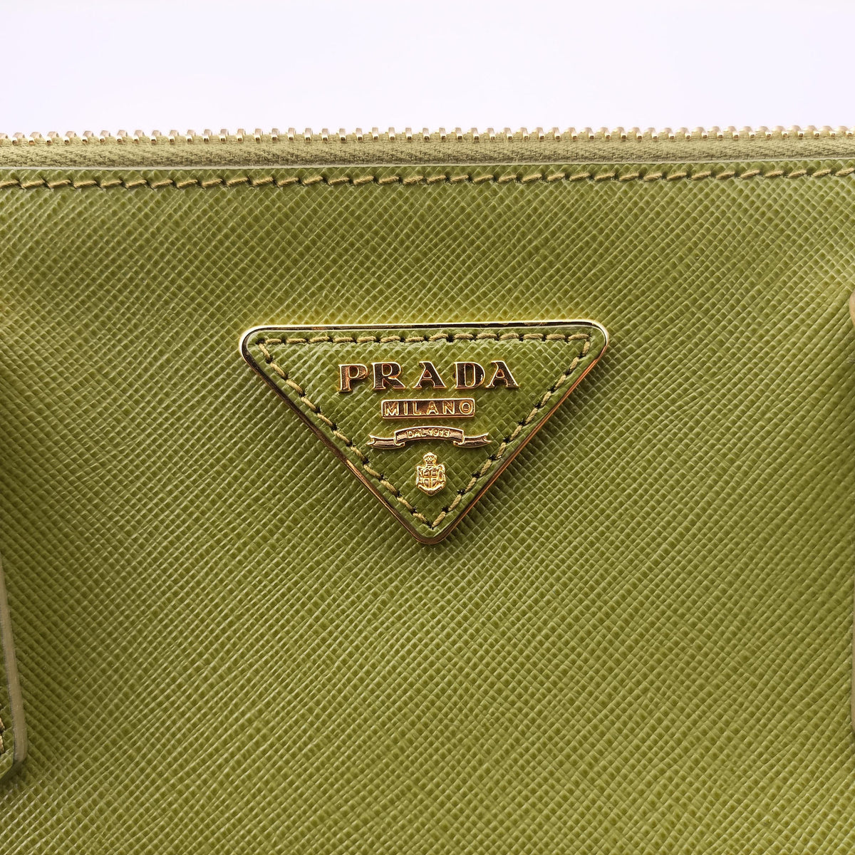 Pre-owned Prada Galleria Green SAFFIANO Leather BN2274 shoulderbag | stylenewstar
