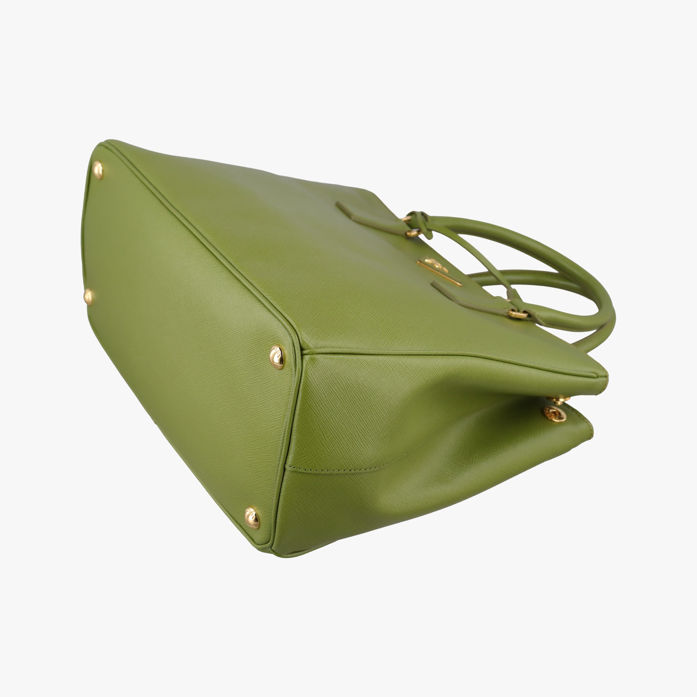 Pre-owned Prada Galleria Green SAFFIANO Leather BN2274 shoulderbag | stylenewstar