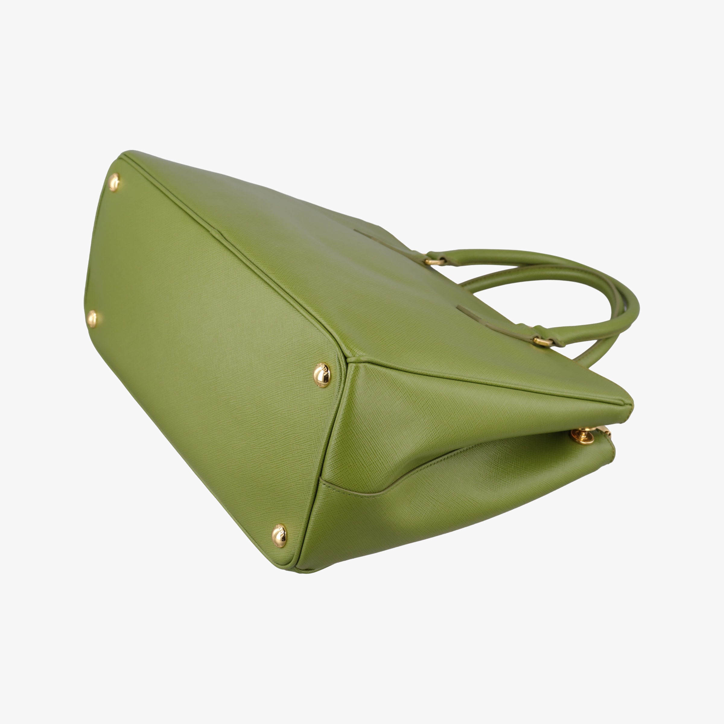 Pre-owned Prada Galleria Green SAFFIANO Leather BN2274 shoulderbag | stylenewstar
