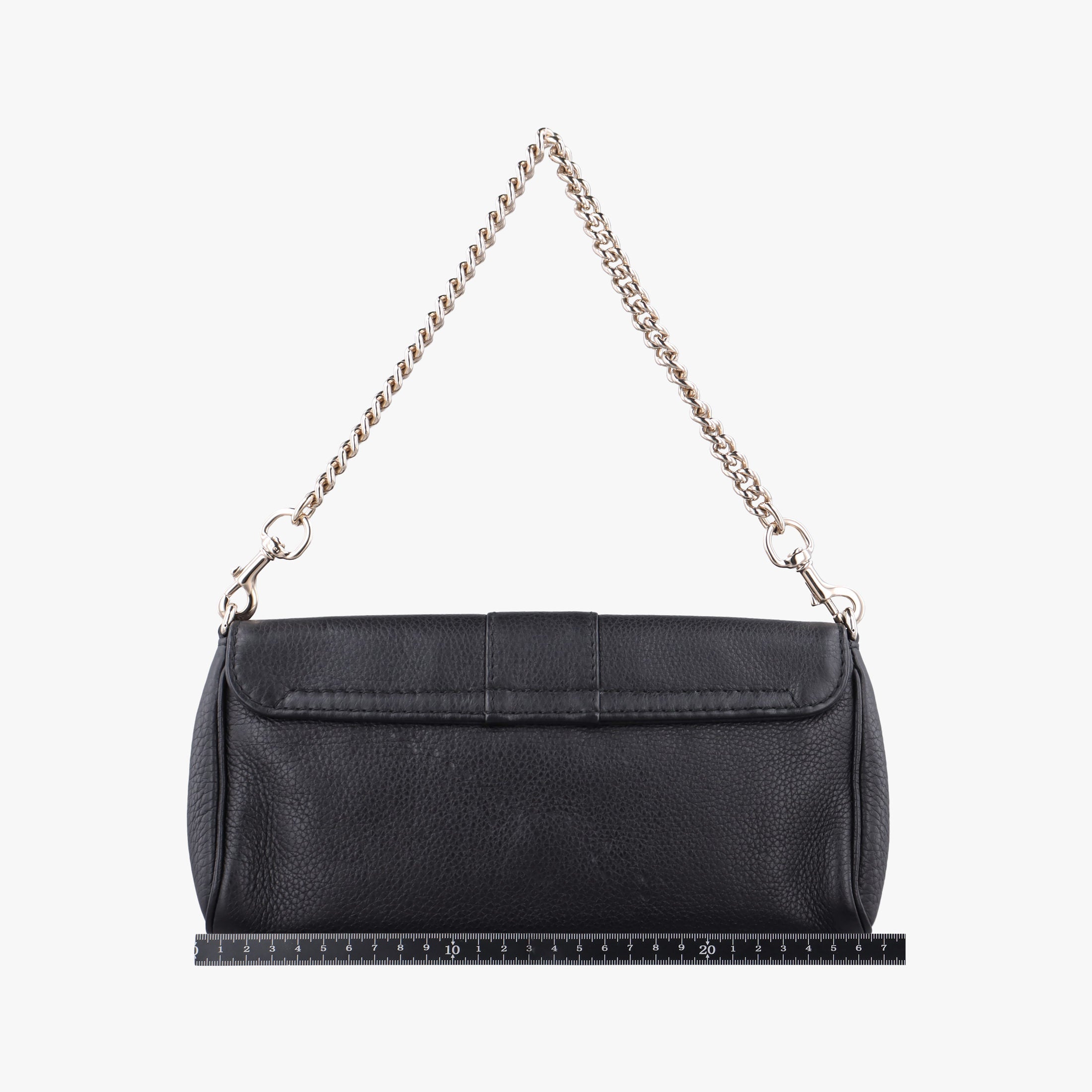 Pre-owned Gucci Greenwich chain Black Leather 268748 shoulderbag | stylenewstar