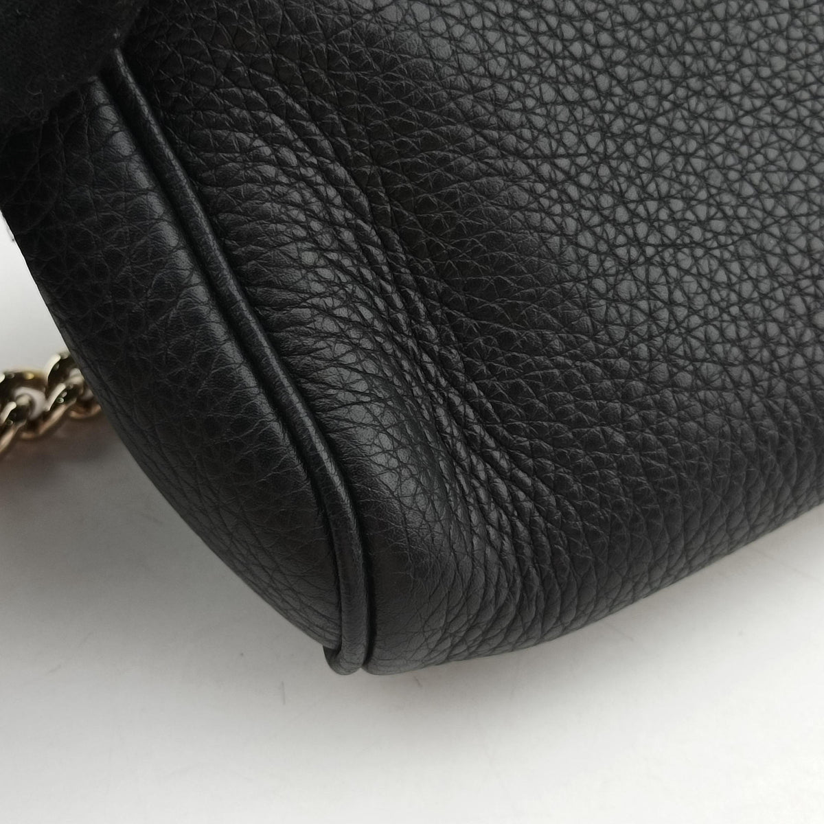 Pre-owned Gucci Greenwich chain Black Leather 268748 shoulderbag | stylenewstar