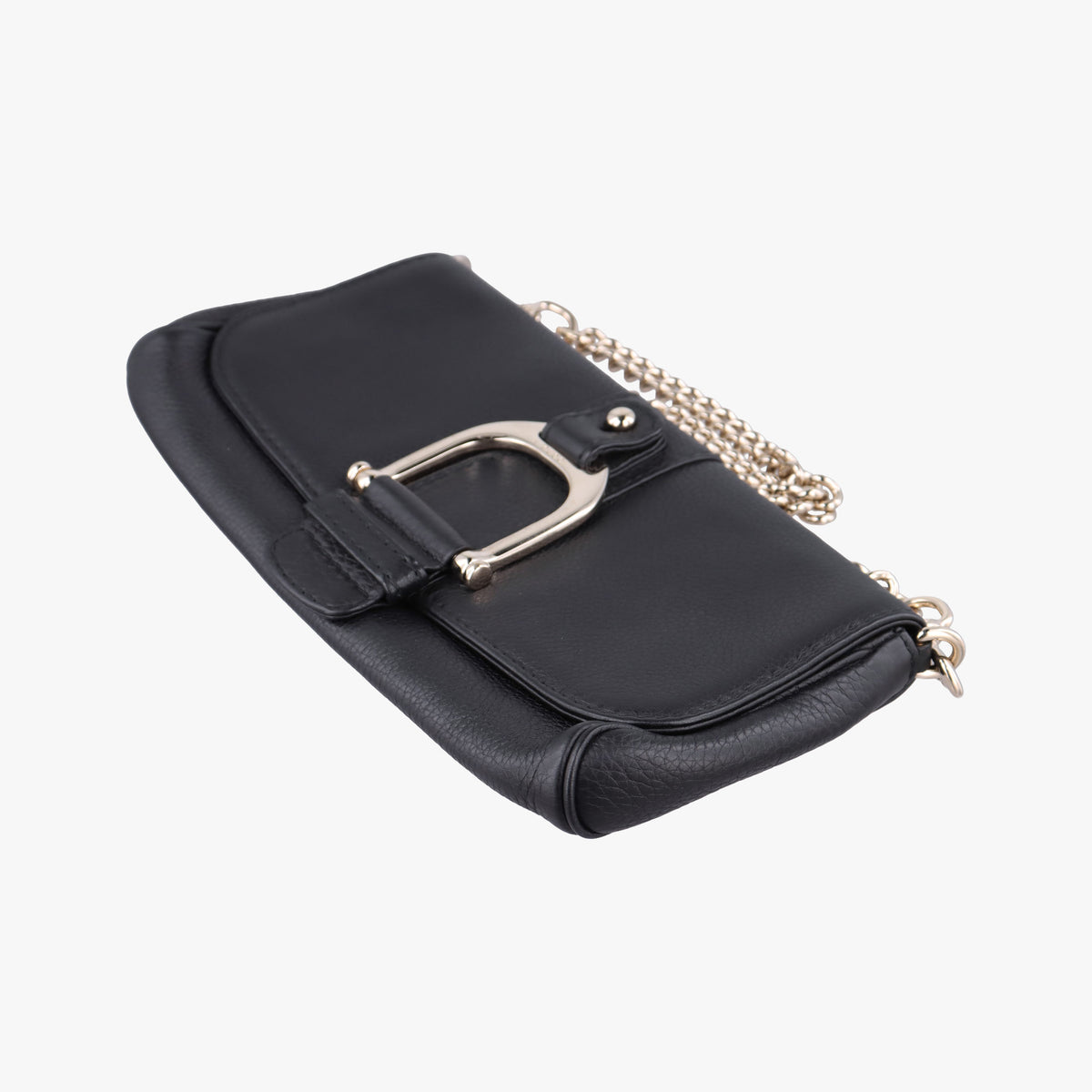 Pre-owned Gucci Greenwich chain Black Leather 268748 shoulderbag | stylenewstar