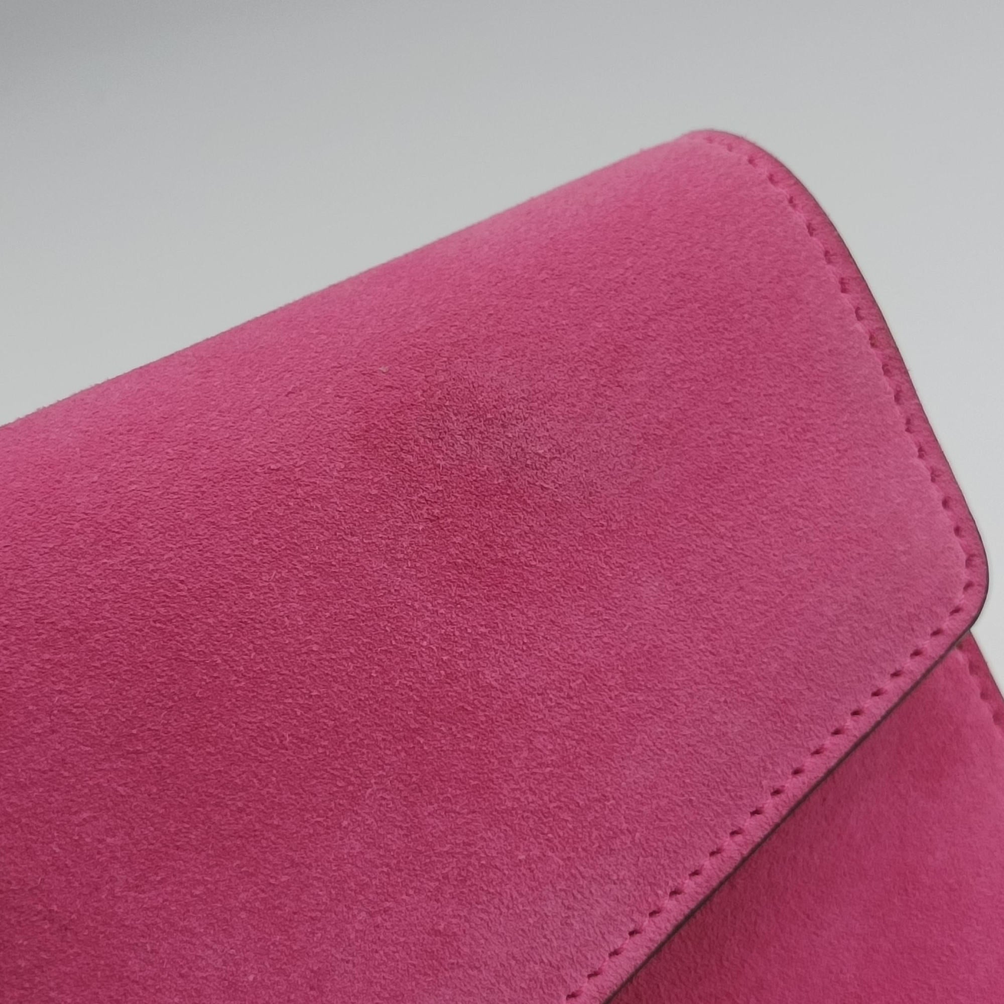 Pre-owned Gucci Dionysus Pink Suede 401231 shoulderbag | stylenewstar