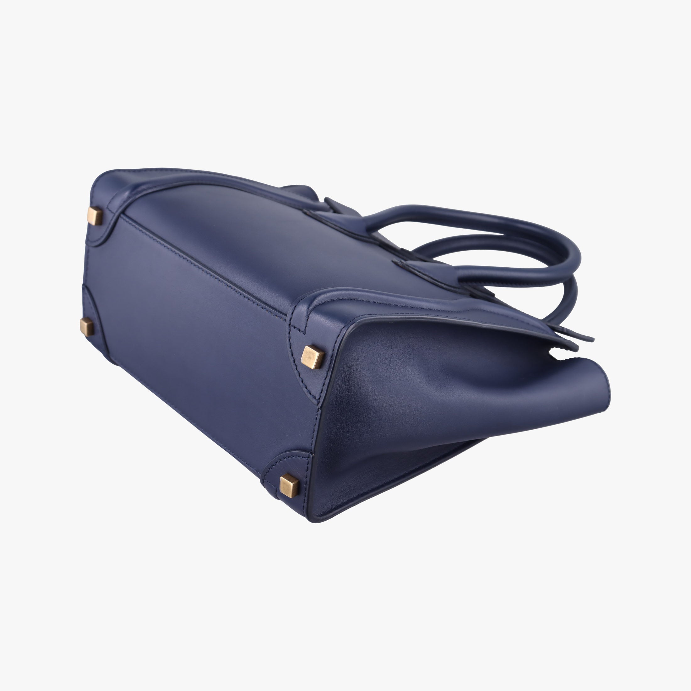 Secondhand Celine Luggage Mini Shopper Navy Leather  handbag | stylenewstar