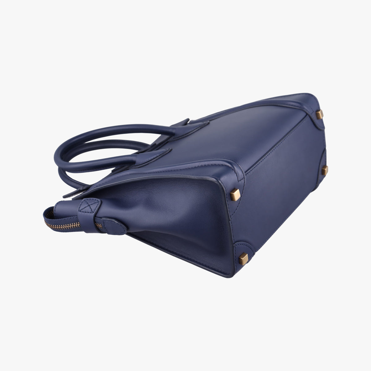 Secondhand Celine Luggage Mini Shopper Navy Leather  handbag | stylenewstar