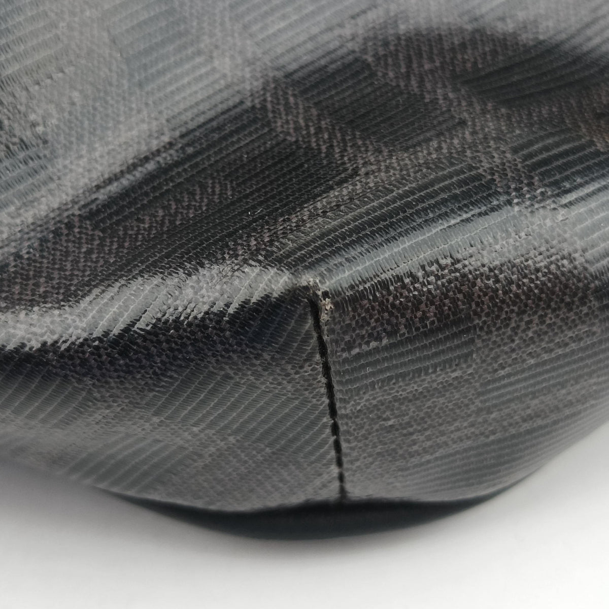 Pre-owned Fendi Zucca Diagonal Pattern Black PVC Coated Canvas 7VA434 bum bag/waist bag | stylenewstar