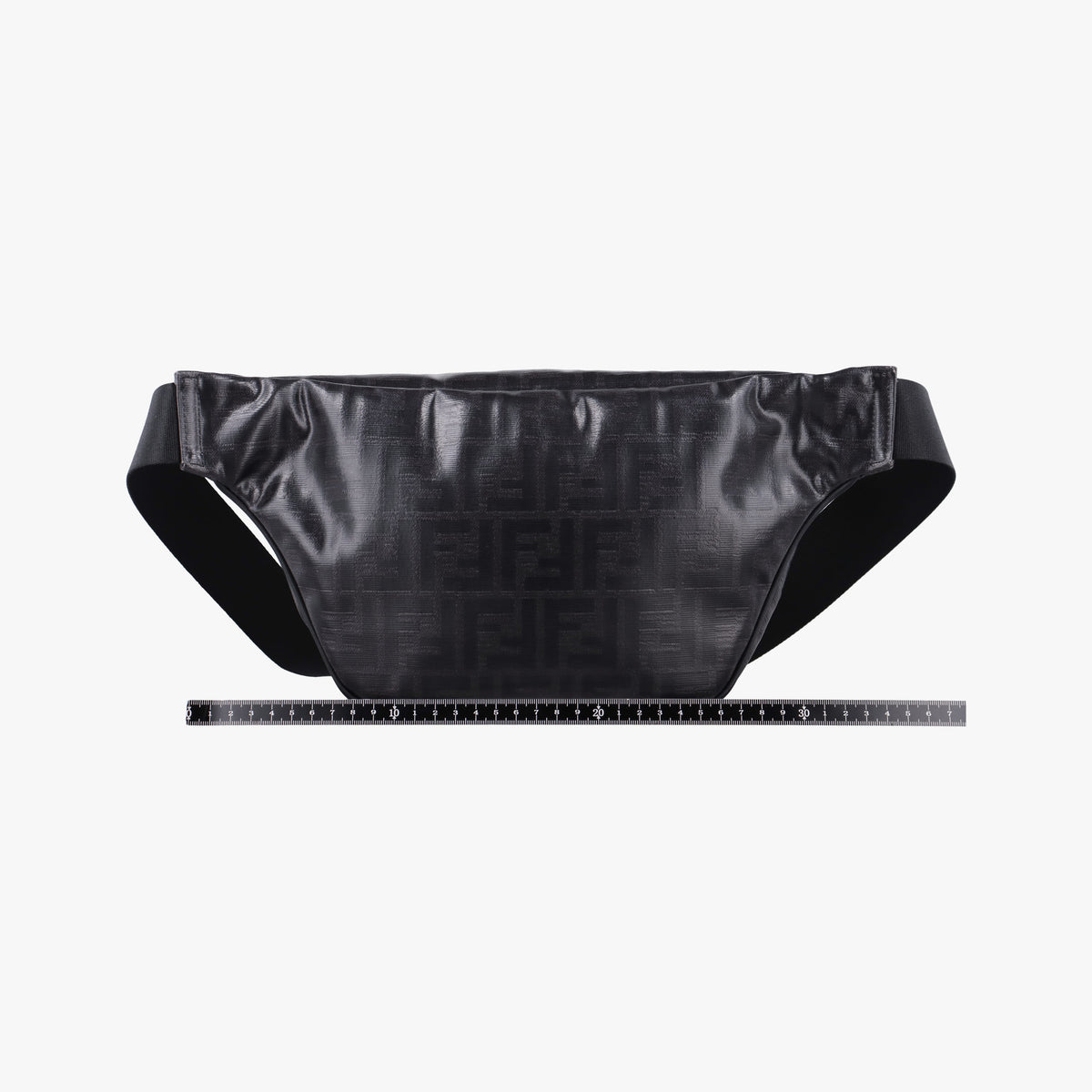 Pre-owned Fendi Zucca Diagonal Pattern Black PVC Coated Canvas 7VA434 bum bag/waist bag | stylenewstar