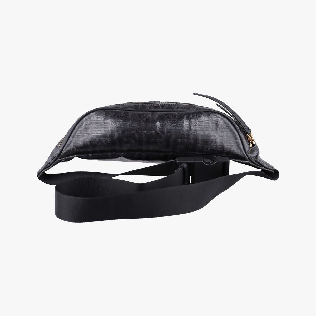 Pre-owned Fendi Zucca Diagonal Pattern Black PVC Coated Canvas 7VA434 bum bag/waist bag | stylenewstar