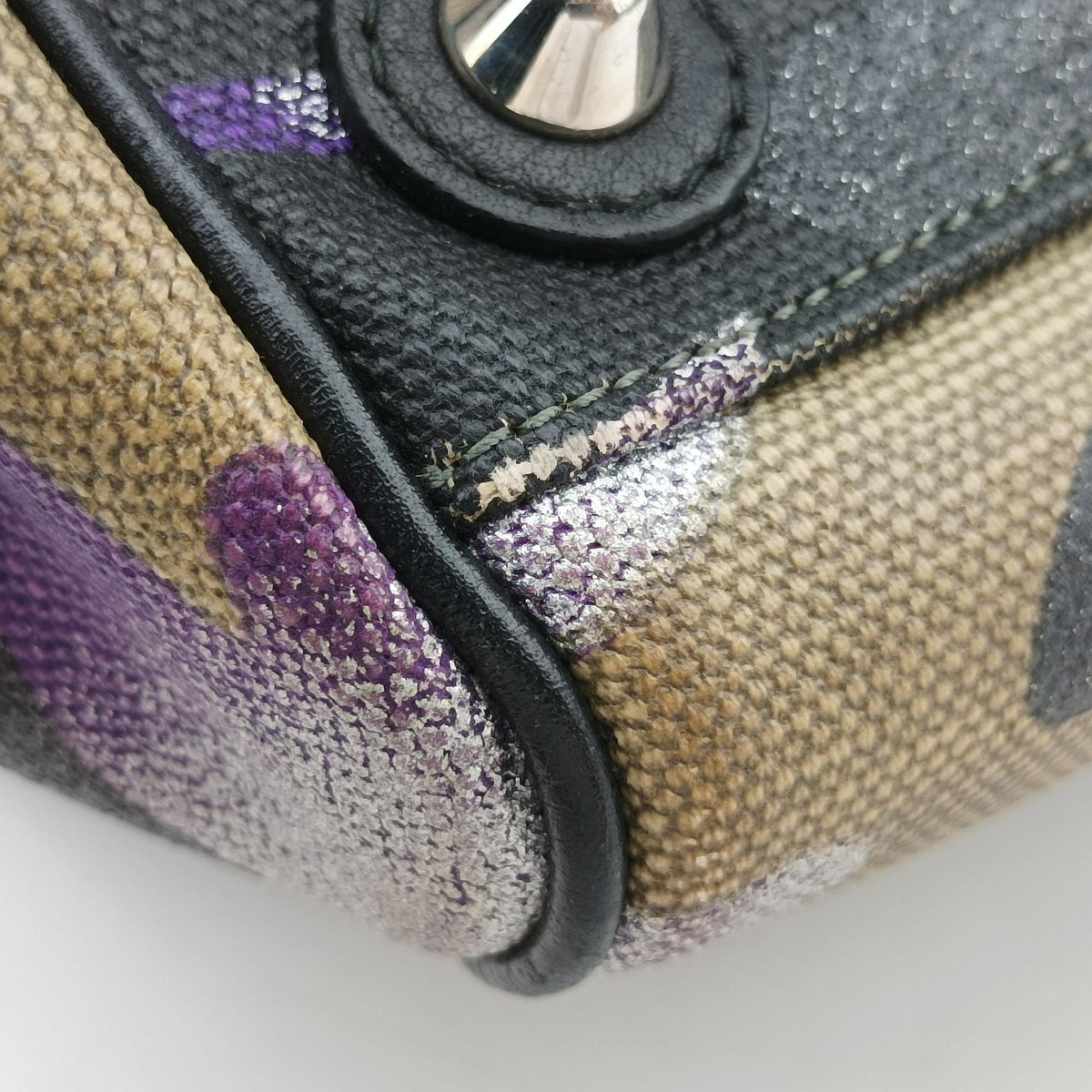 Secondhand Christian Dior Camouflage Print Bowler Multicolour canvas  handbag | stylenewstar