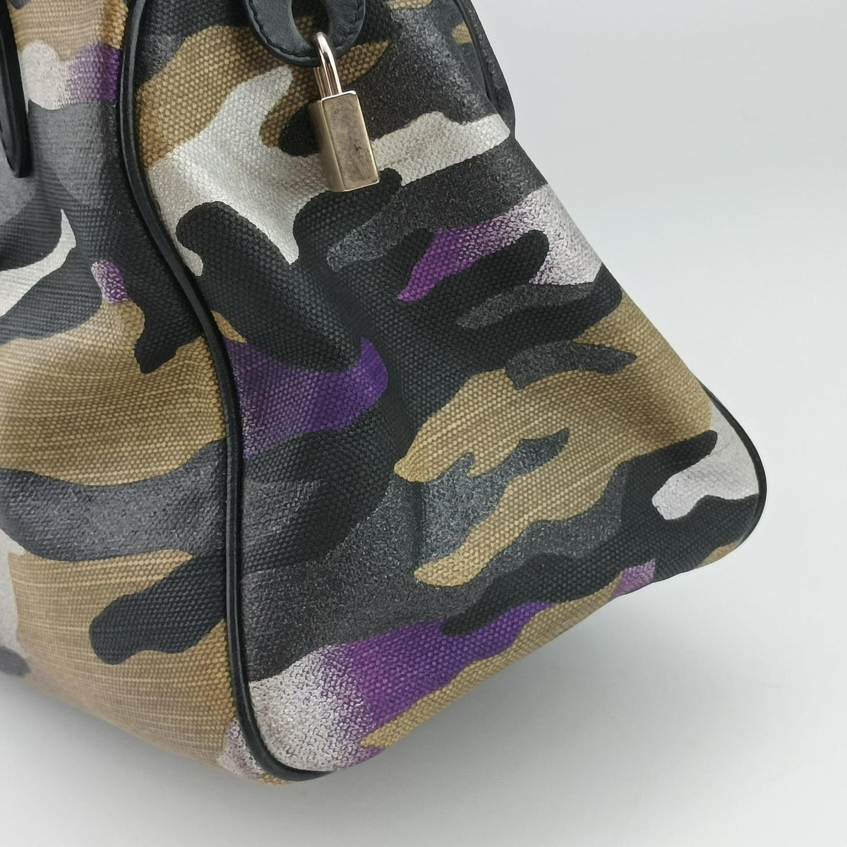 Secondhand Christian Dior Camouflage Print Bowler Multicolour canvas  handbag | stylenewstar