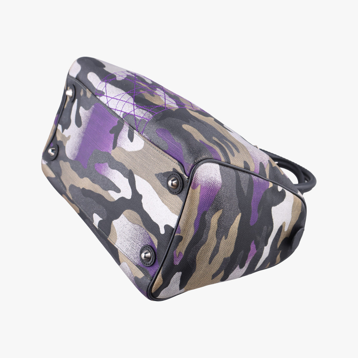 Secondhand Christian Dior Camouflage Print Bowler Multicolour canvas  handbag | stylenewstar