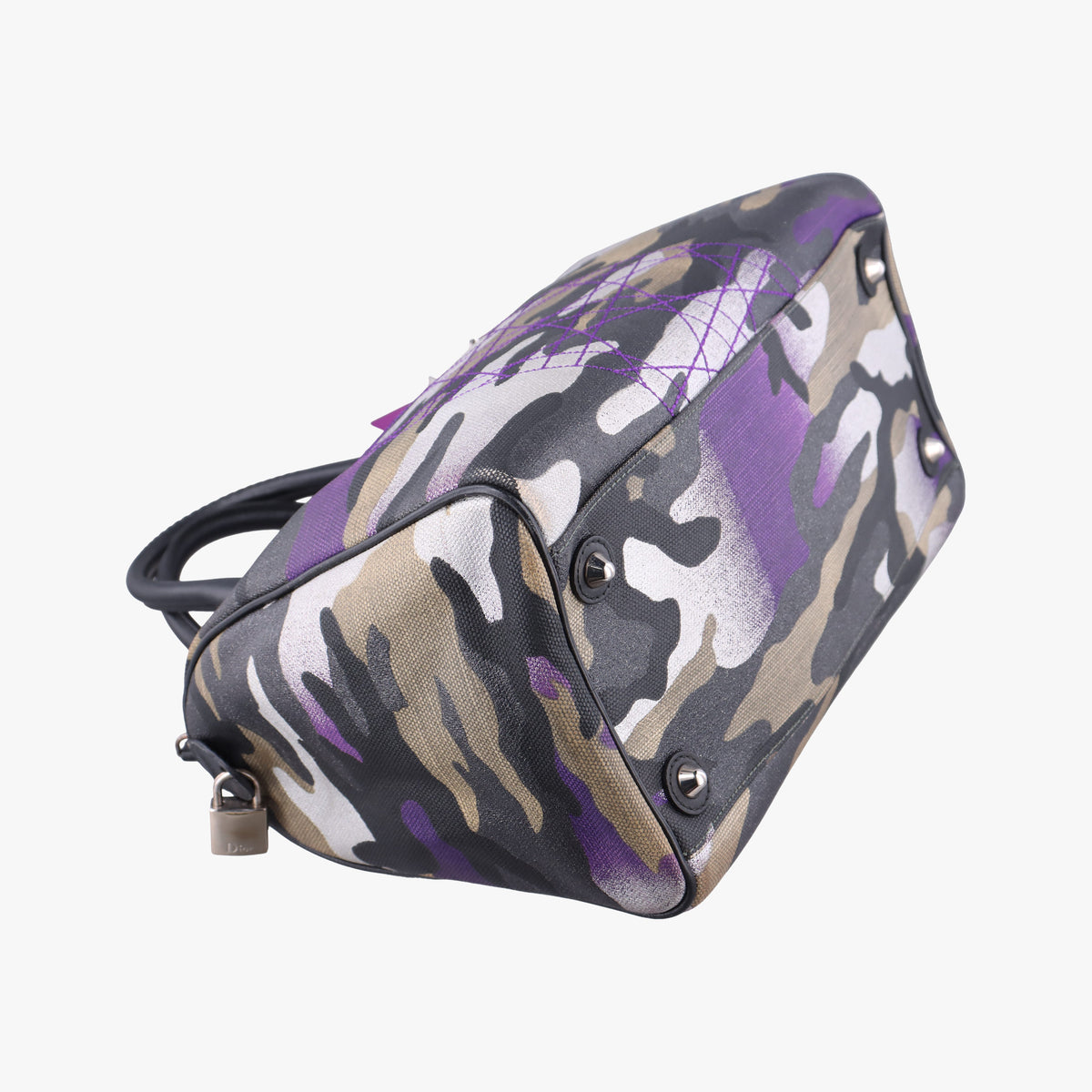 Secondhand Christian Dior Camouflage Print Bowler Multicolour canvas  handbag | stylenewstar