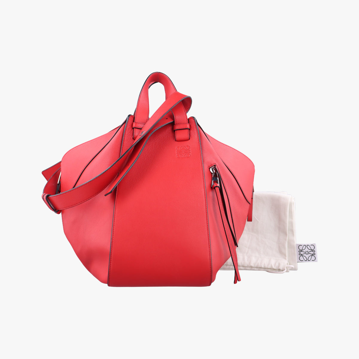 Secondhand Loewe Hammock Red Leather  shoulderbag | stylenewstar