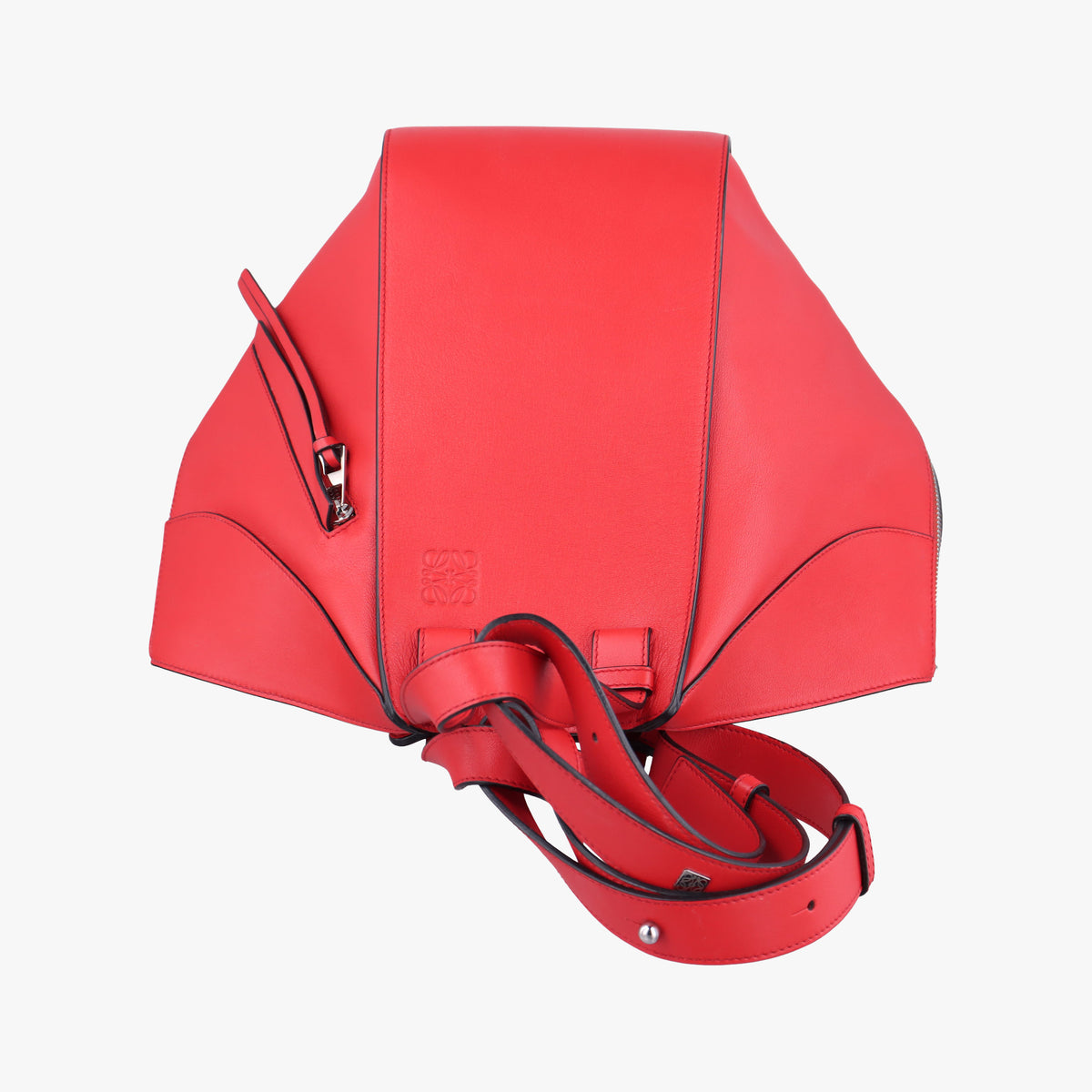Pre-owned Loewe Hammock Red Leather  shoulderbag | stylenewstar