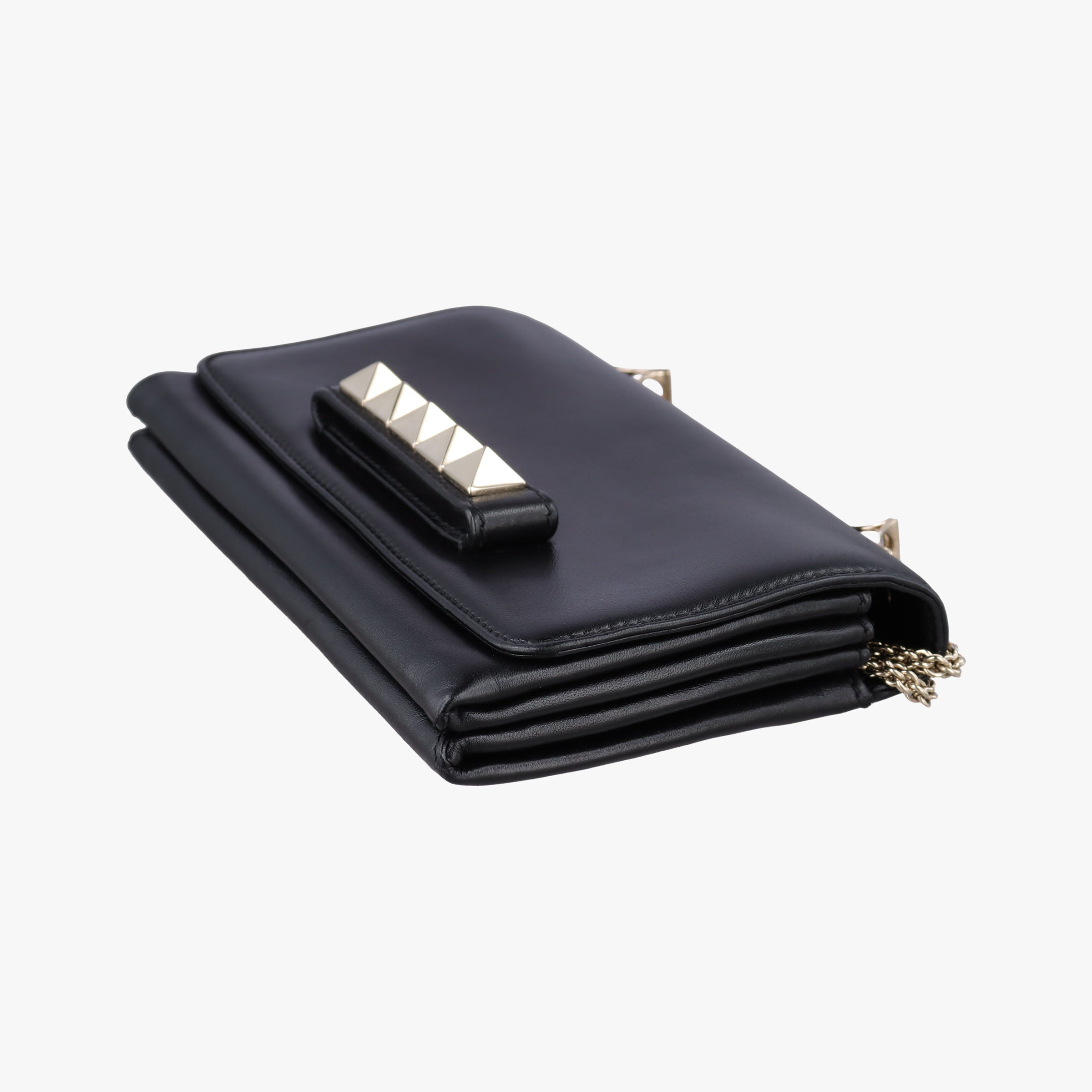 Pre-owned Valentino Rockstud Va Va Voom Black Leather  shoulderbag | stylenewstar
